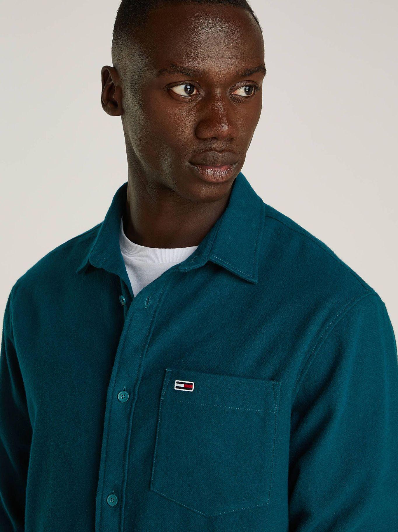 Camisa Flannel Regular Fit Verde Tommy Hilfiger-2