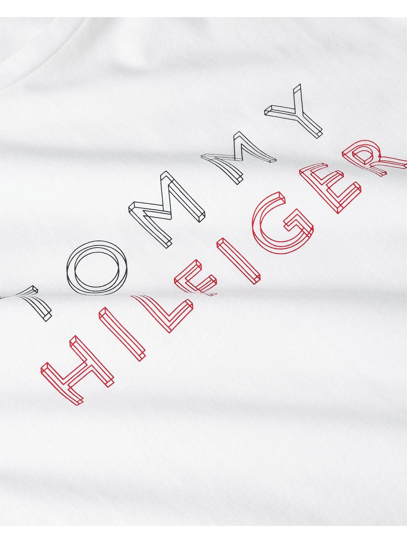 Polera Large Corporate Logo Blanco Tommy Hilfiger-1