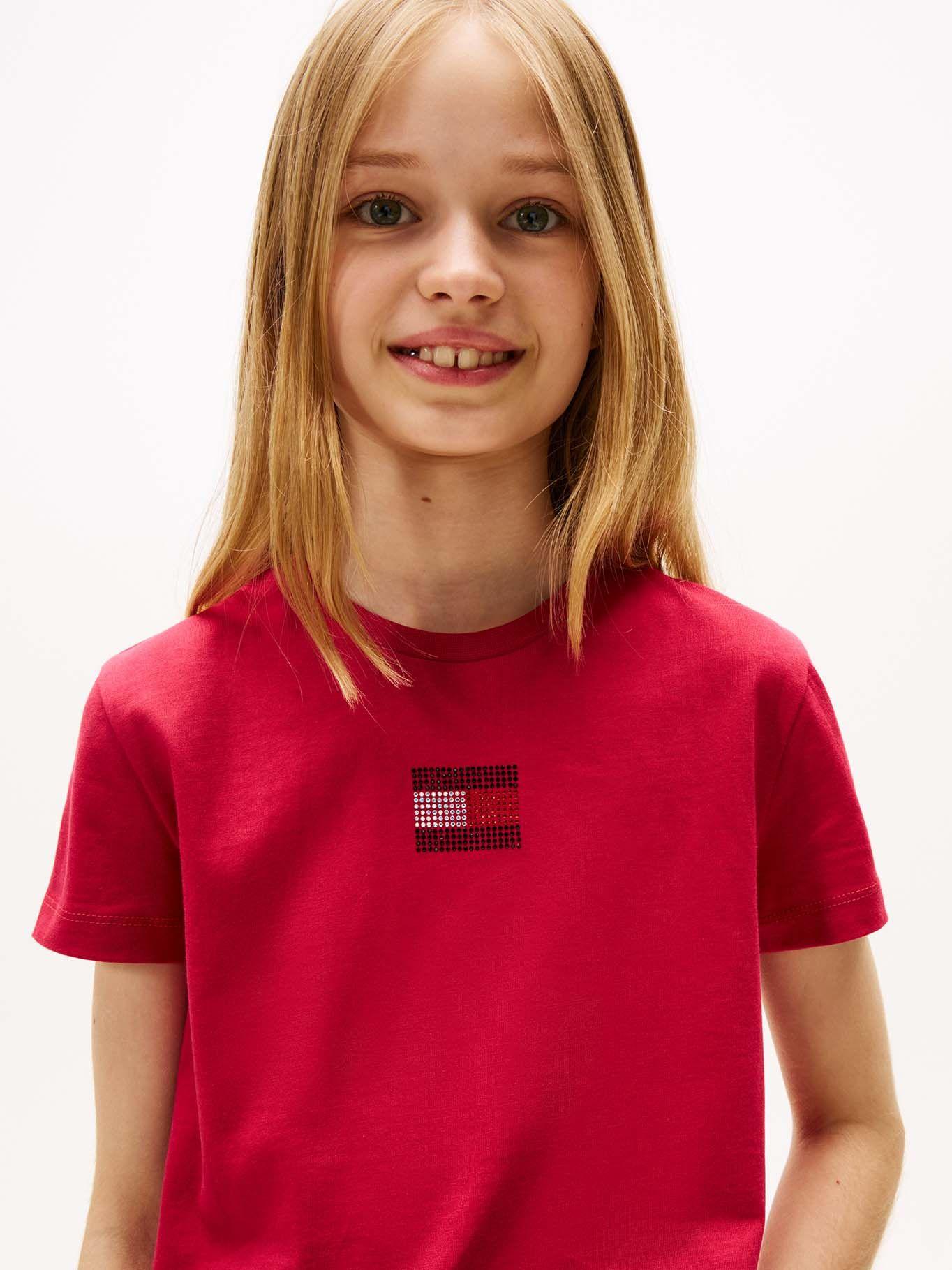 Polera Stone Flag Logo Rojo Tommy Hilfiger-3