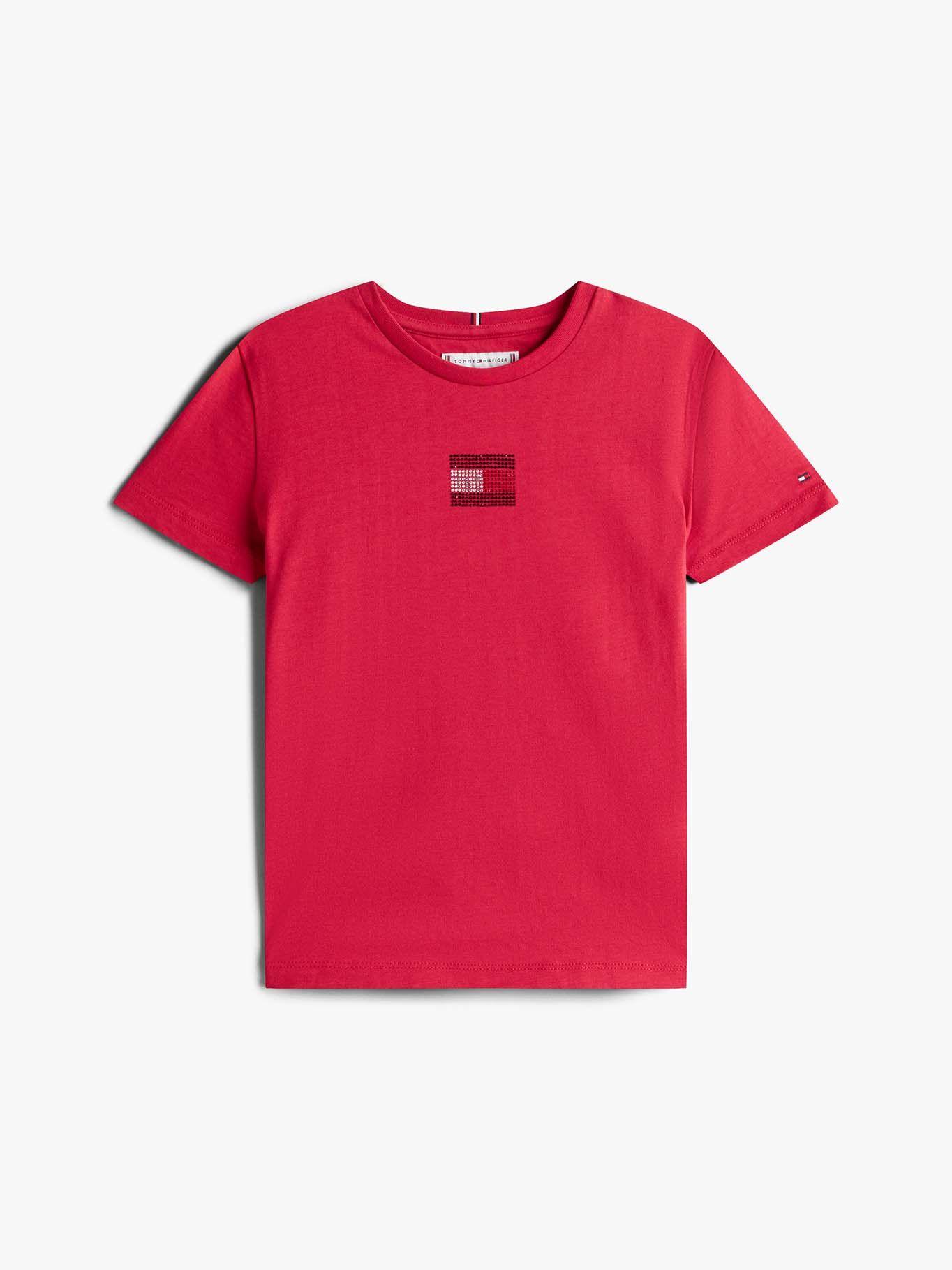 Polera Stone Flag Logo Rojo Tommy Hilfiger-4