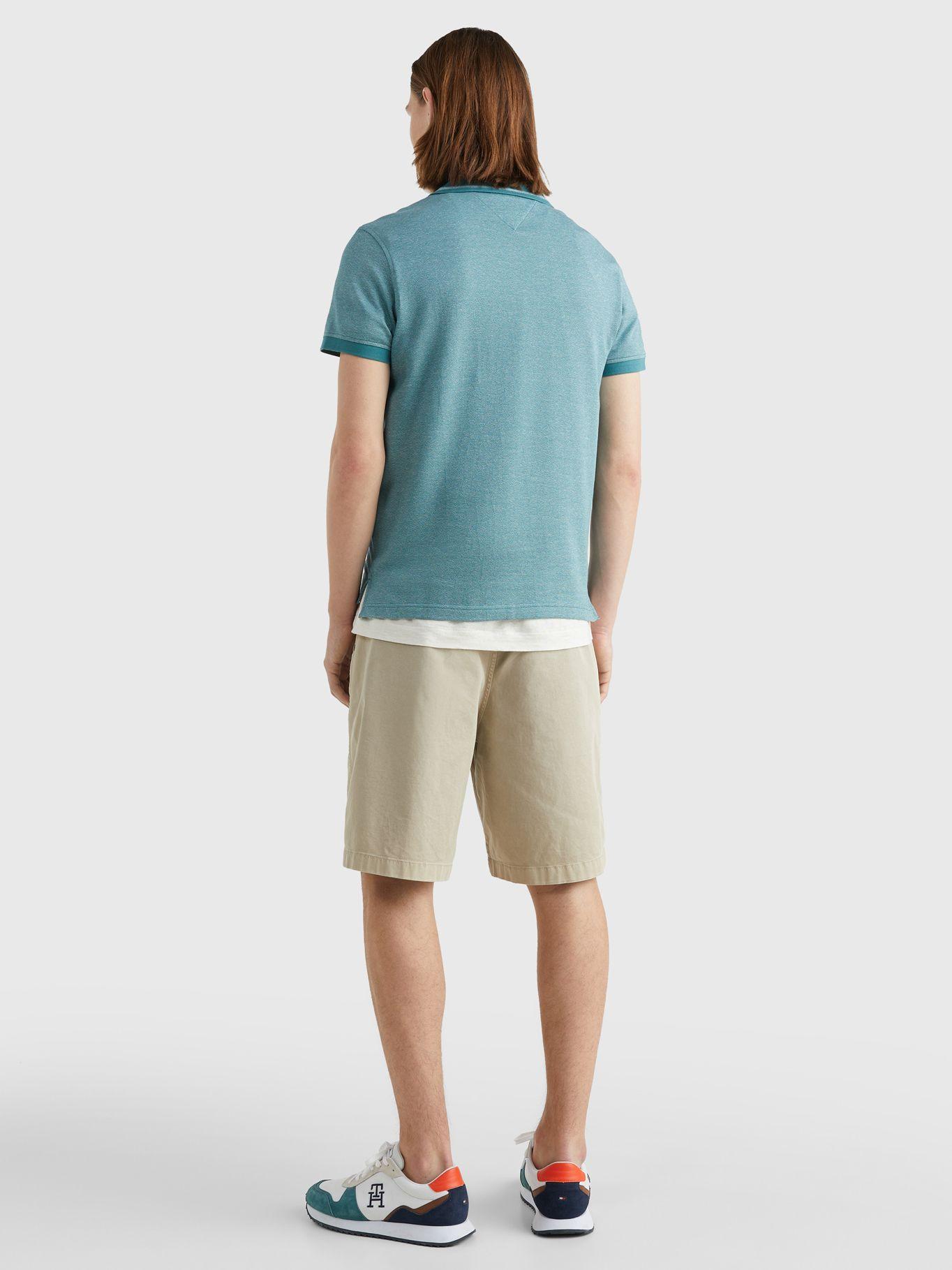 Polo Mouline Logo Slim Fit Verde Tommy Hilfiger-2