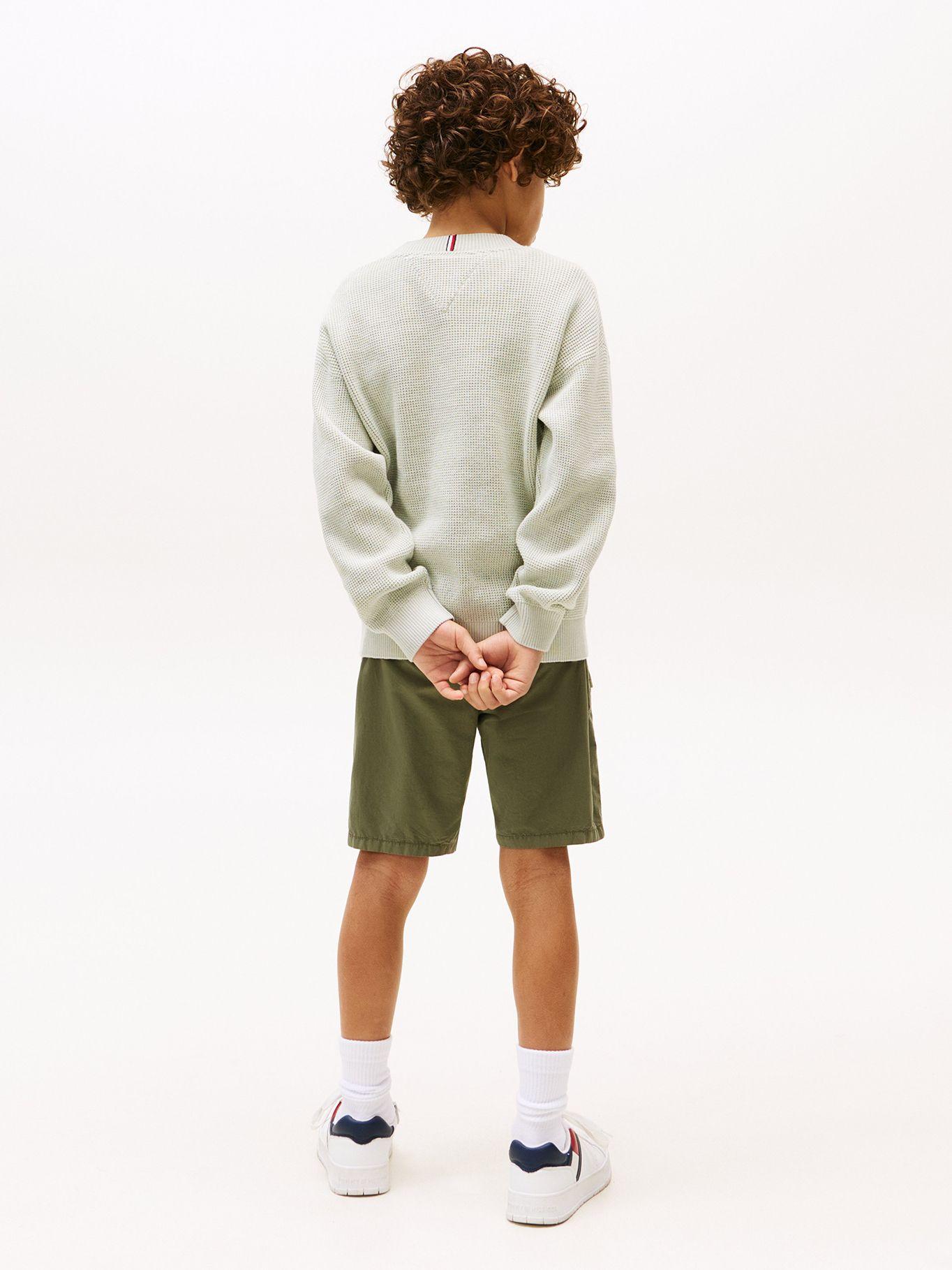 Sweater Texturizado Logo Bordado Verde Tommy Hilfiger-2