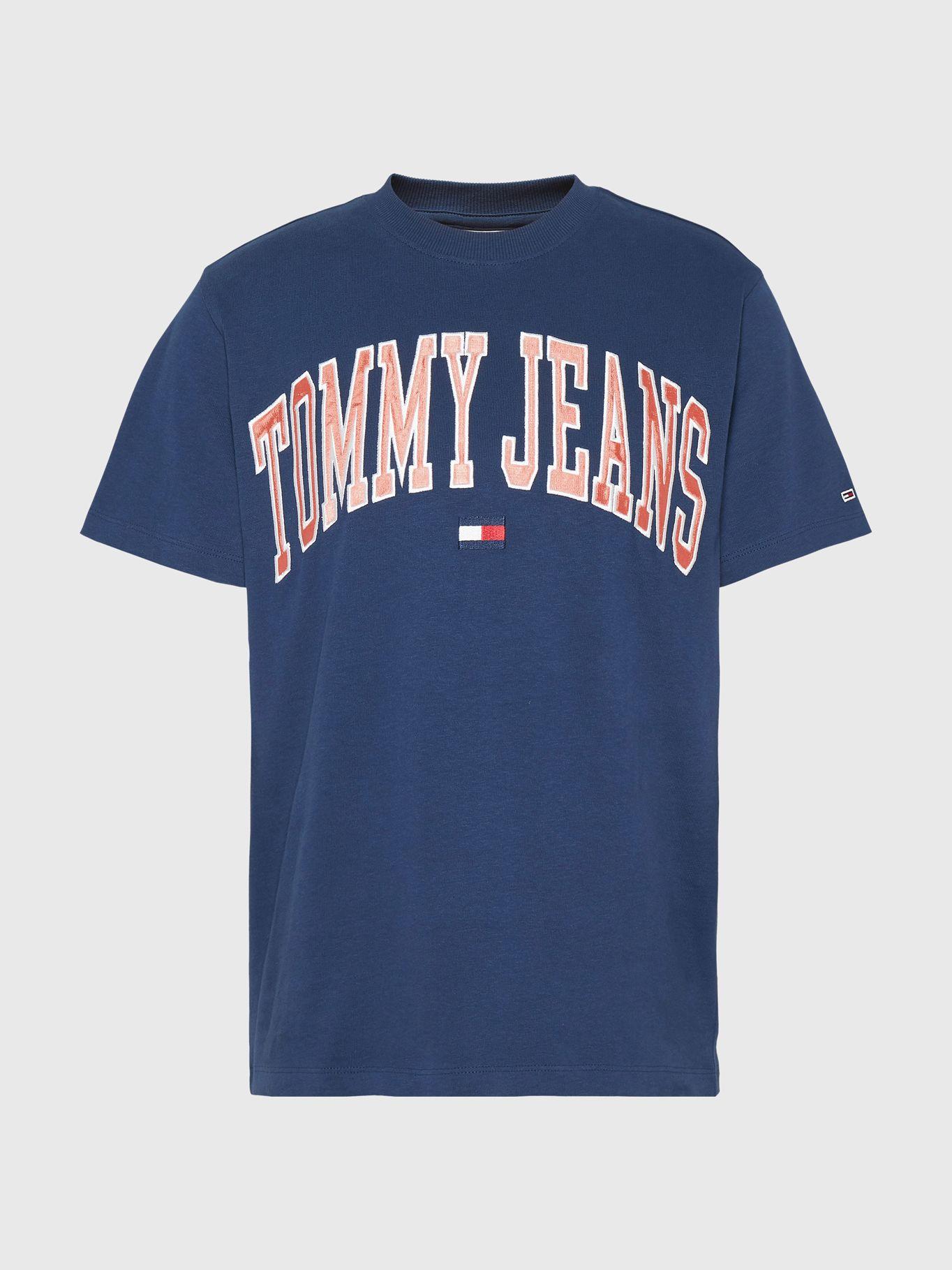 Polera Relaxed Collegiate Logo Azul Tommy Jeans-4