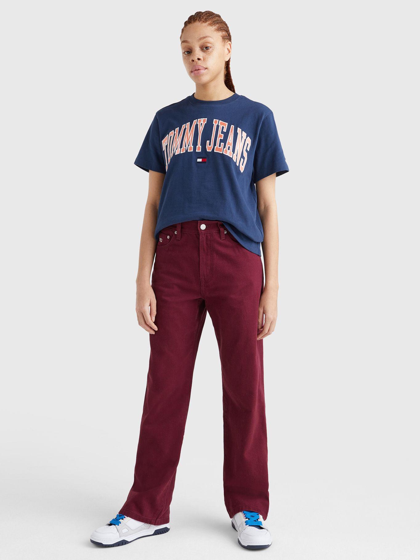 Polera Relaxed Collegiate Logo Azul Tommy Jeans-1