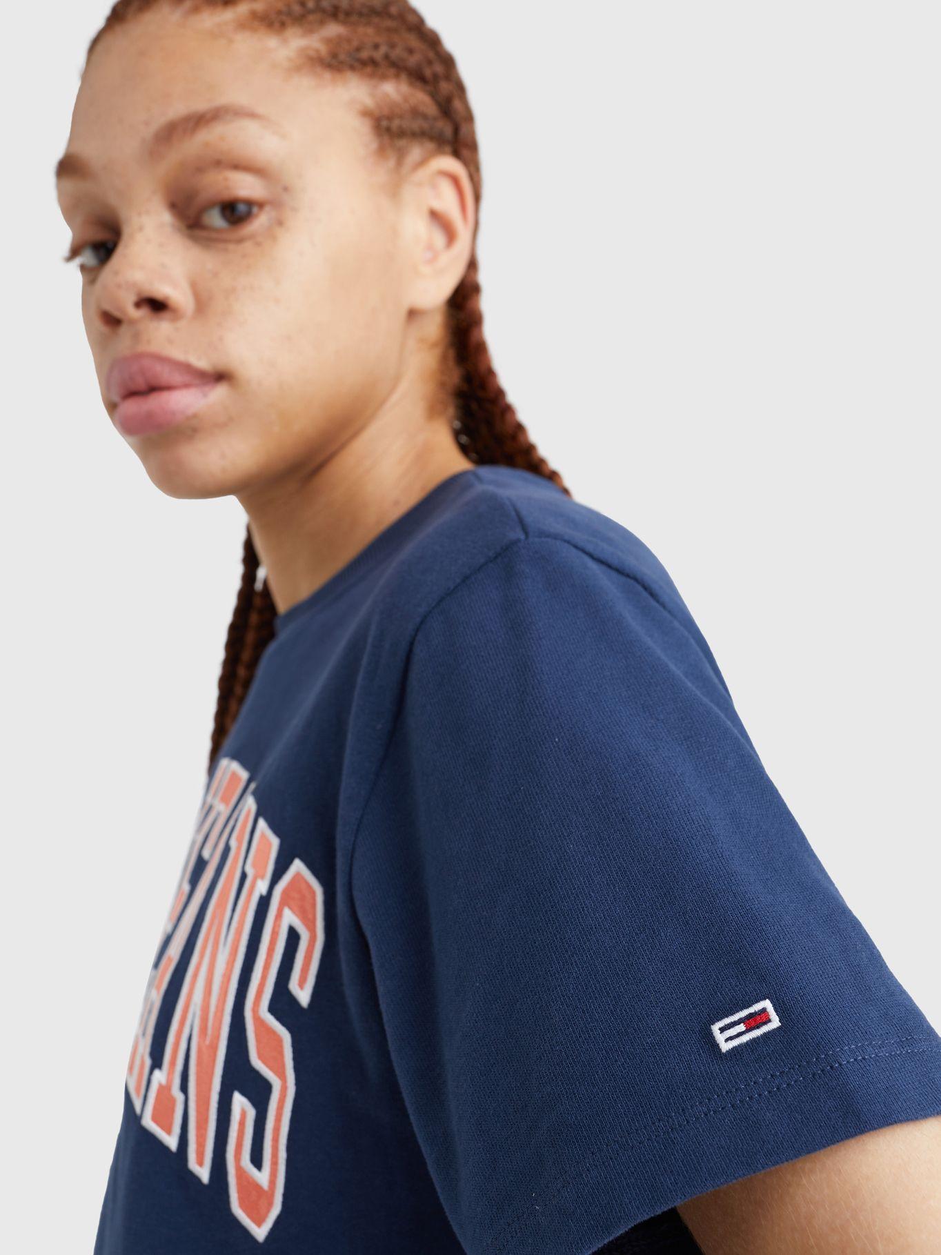 Polera Relaxed Collegiate Logo Azul Tommy Jeans-3