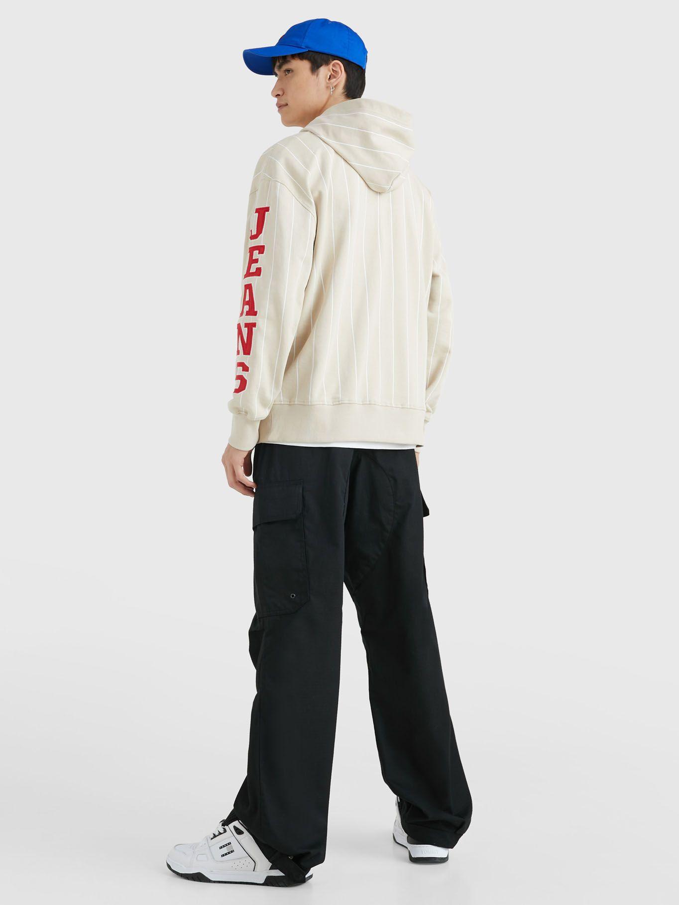Polerón Hoodie Pinstripe  Beige Tommy Jeans-2