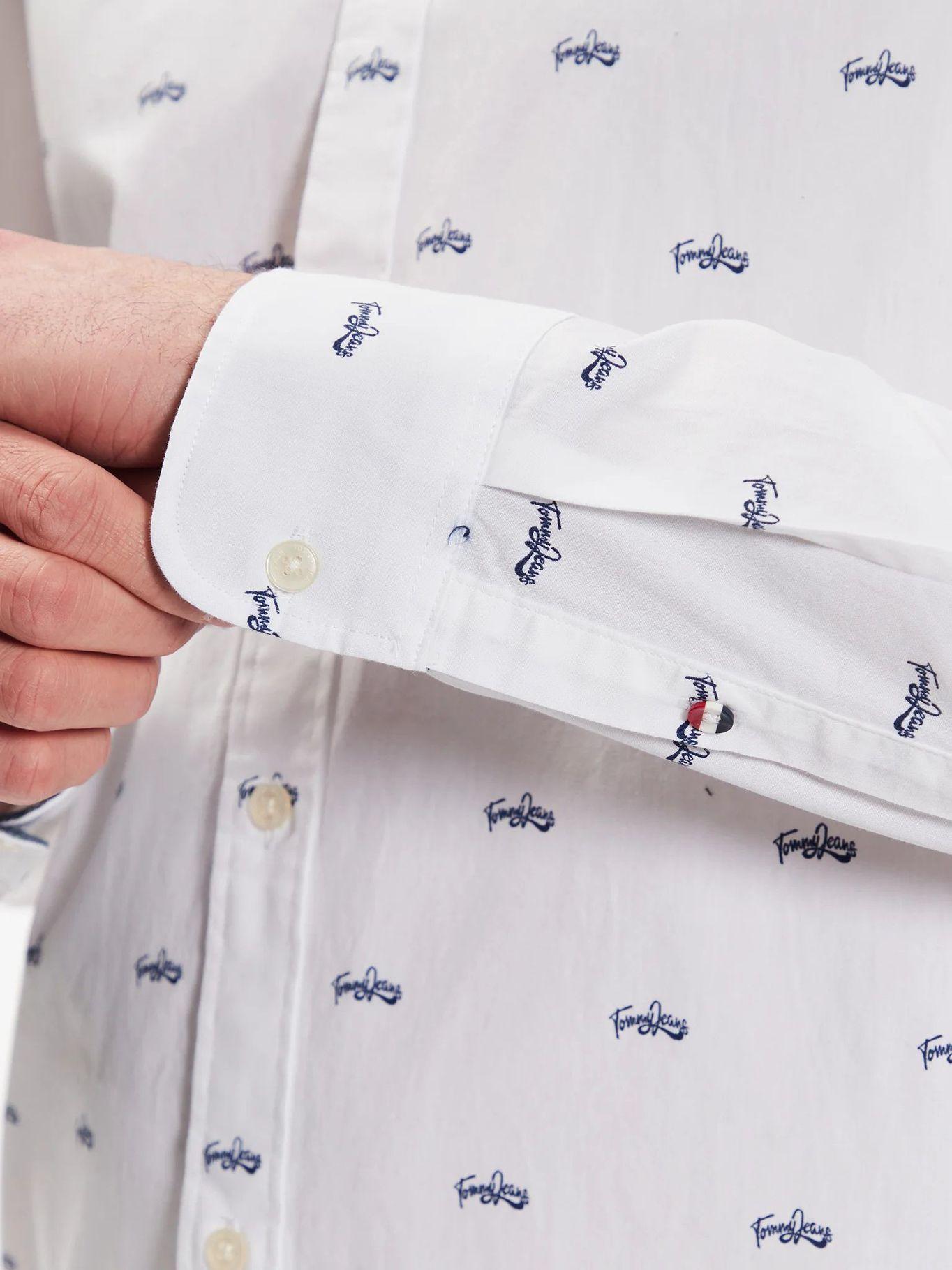 Camisa College Pop Dobby Blanco Tommy Jeans-3