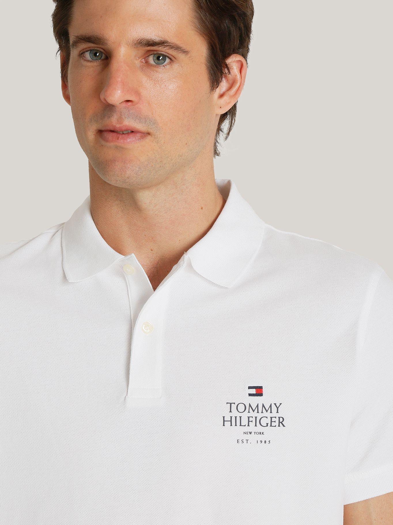 Polo Ic Stack Logo Regular Fit Blanco Tommy Hilfiger-3