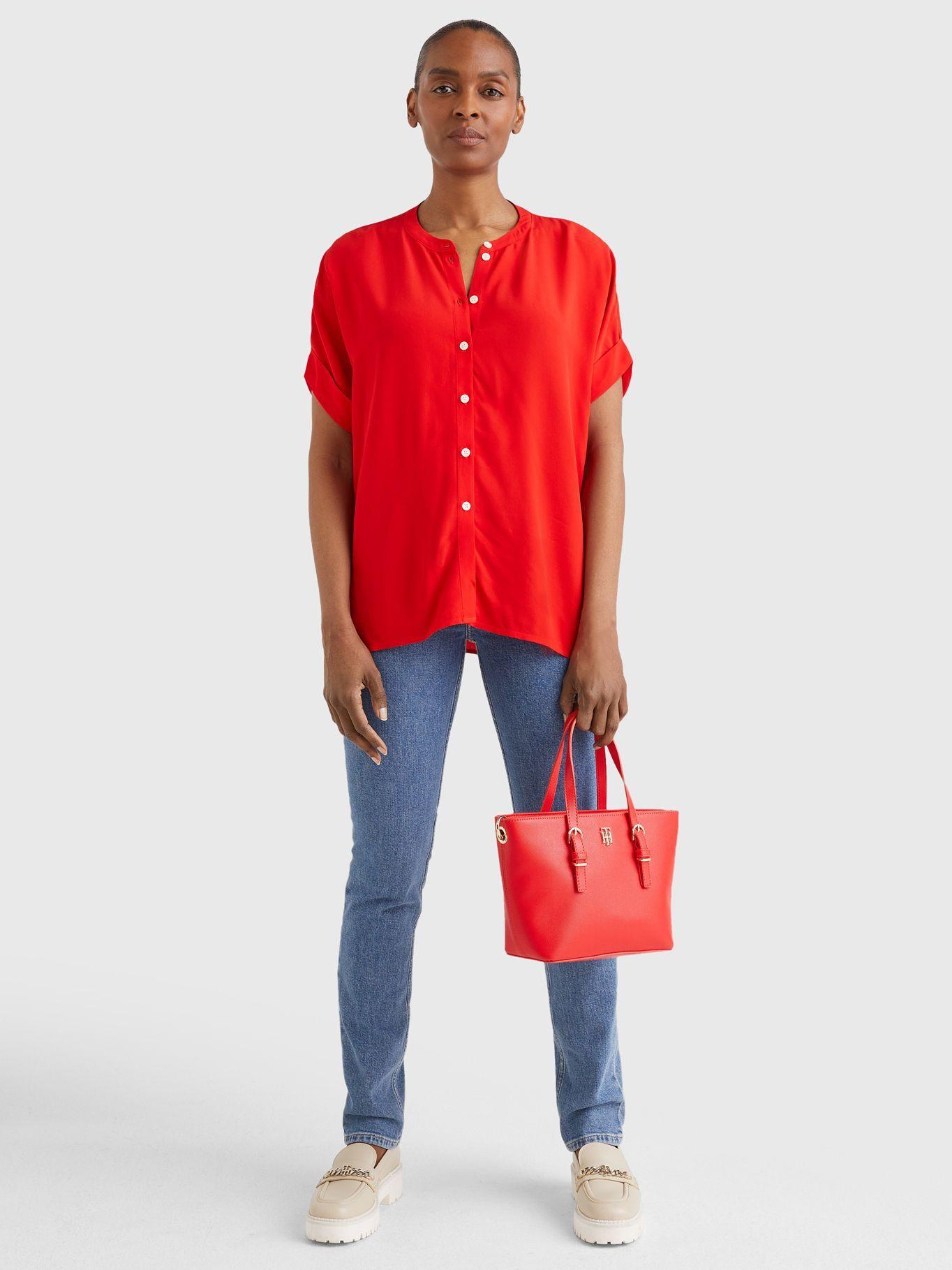 Bolso Tote Small Monogram Rojo Tommy Hilfiger-4