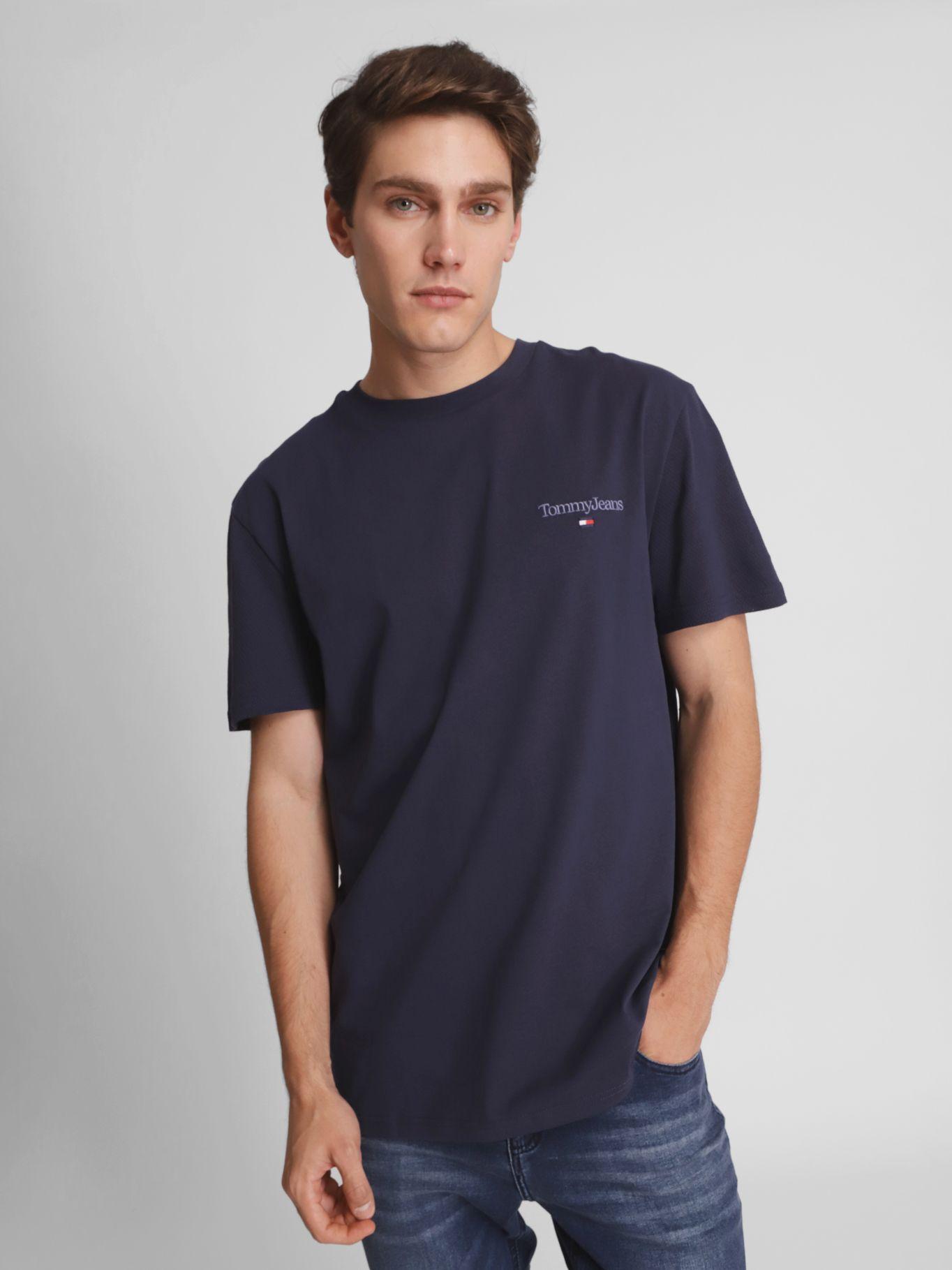 Polera Regular Clásica De Algodón Azul Tommy Jeans-0