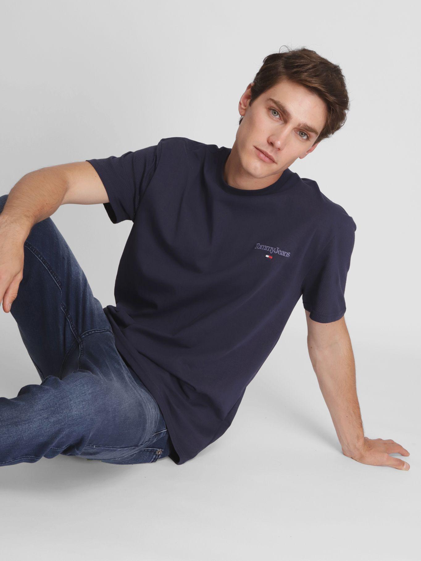 Polera Regular Clásica De Algodón Azul Tommy Jeans-2