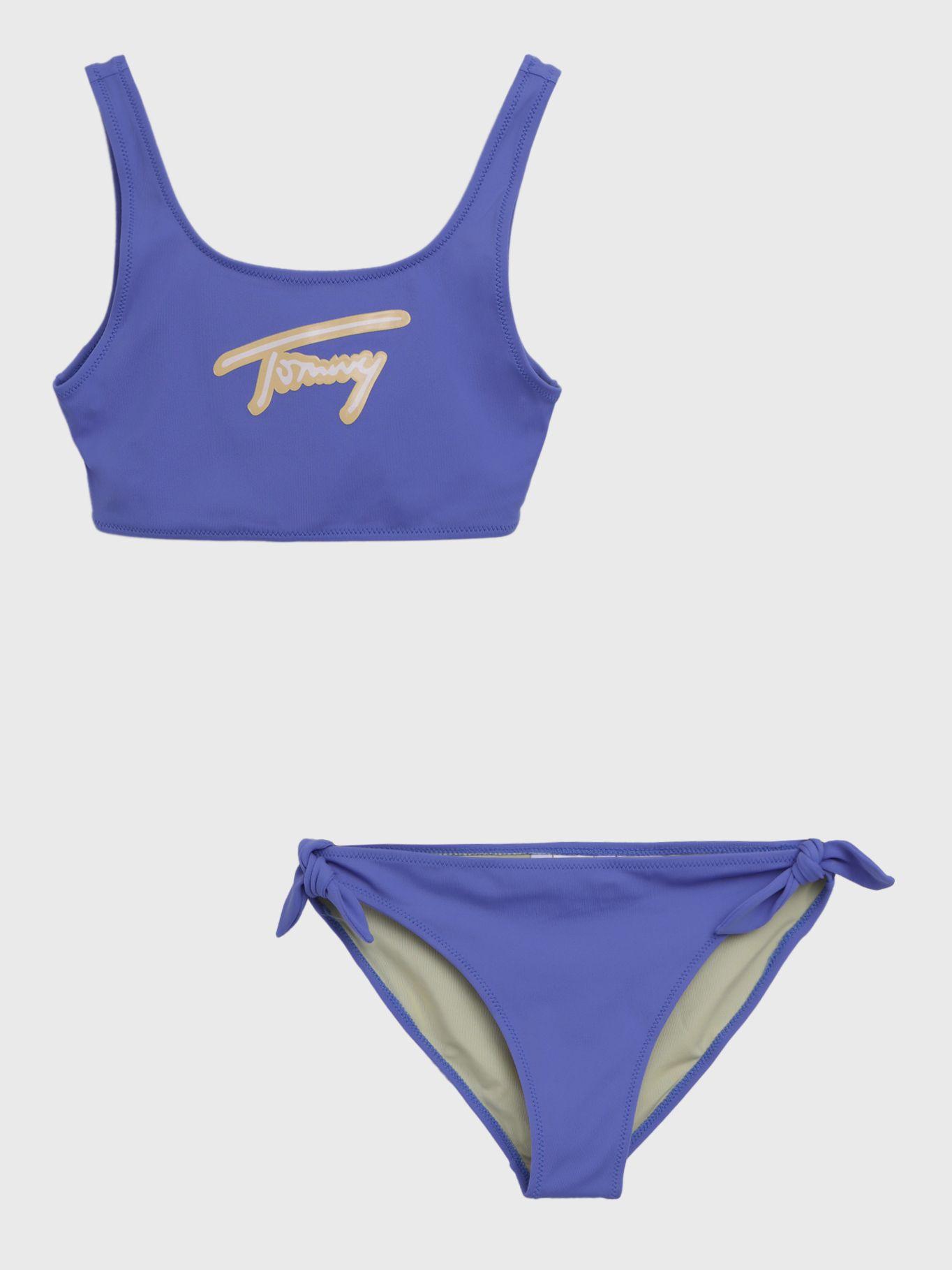 Conjunto De Bikini A Lunares Morado Tommy Hilfiger-0