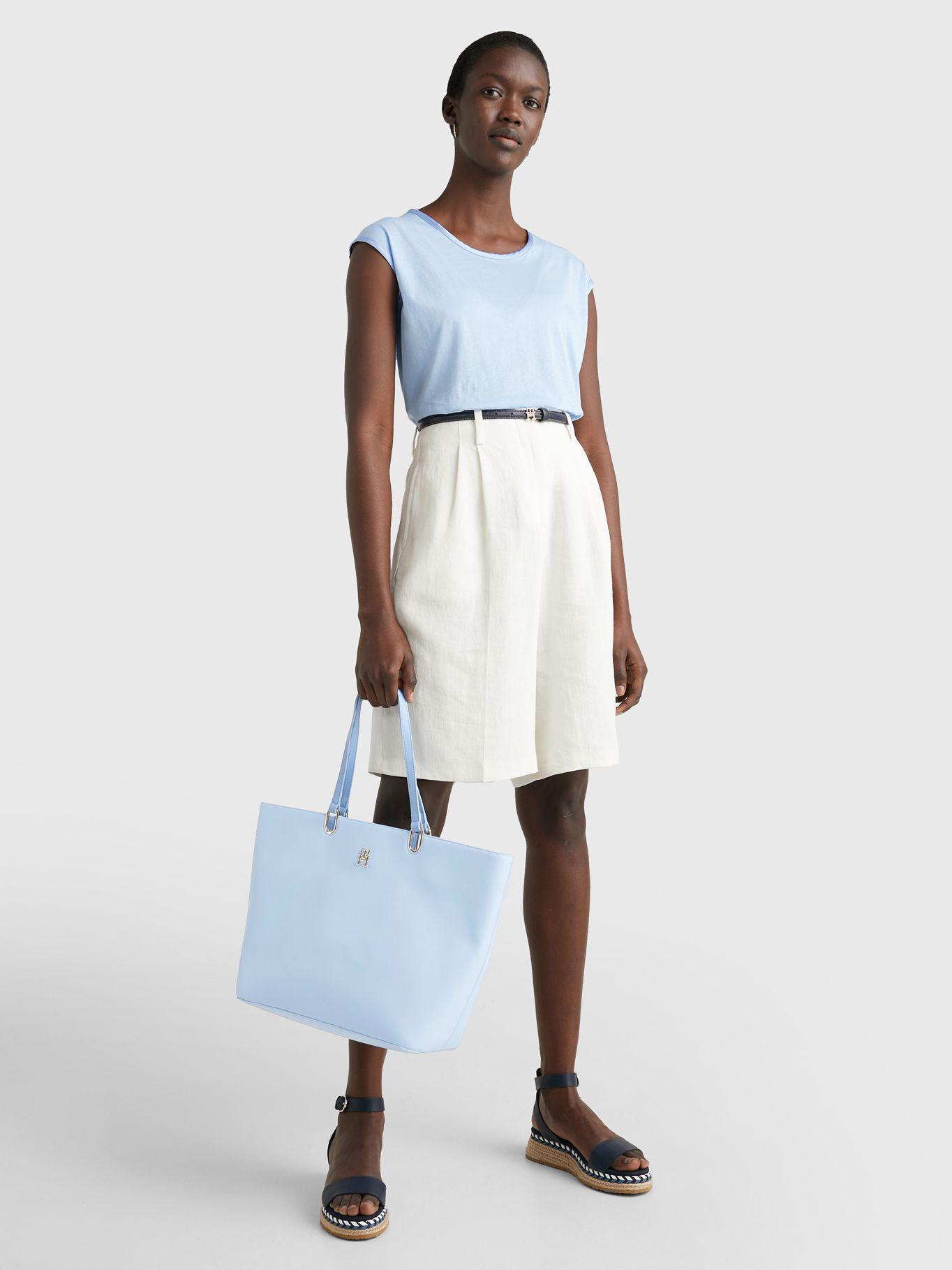 Tote Monogram Mujer Solid Celeste Tommy Hilfiger-1