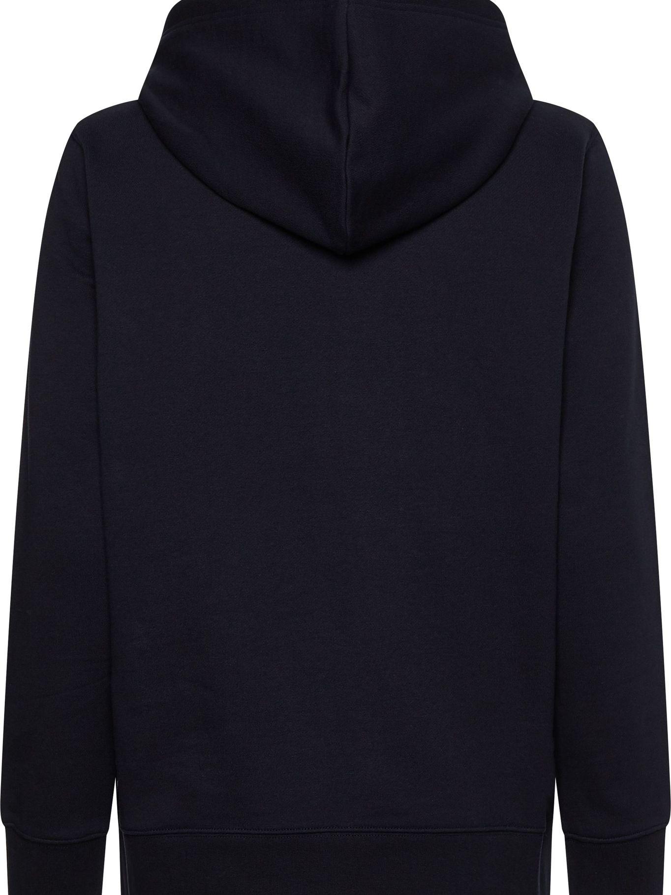 Polerón Hoodie De Algodón Con Logo Azul Tommy Hilfiger-1