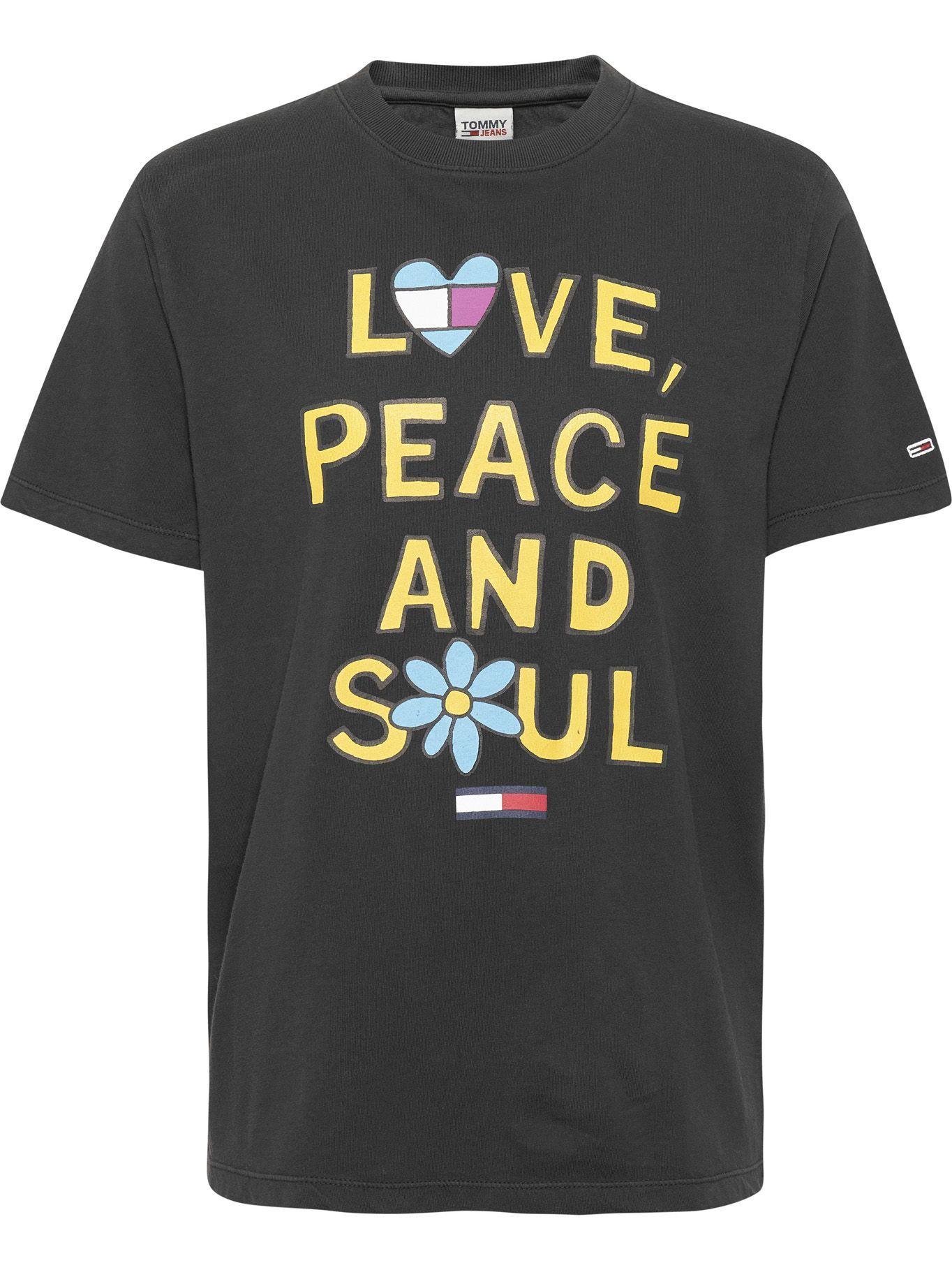 Polera Relaxed Positivitees Negro Tommy Jeans F2-0
