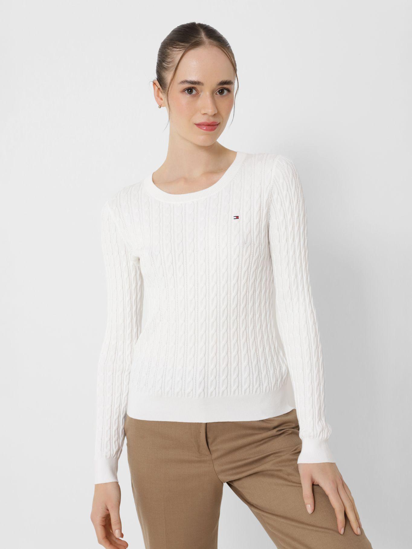 Sweater Classic Cable C-Neck Blanco Tommy Hilfiger-0