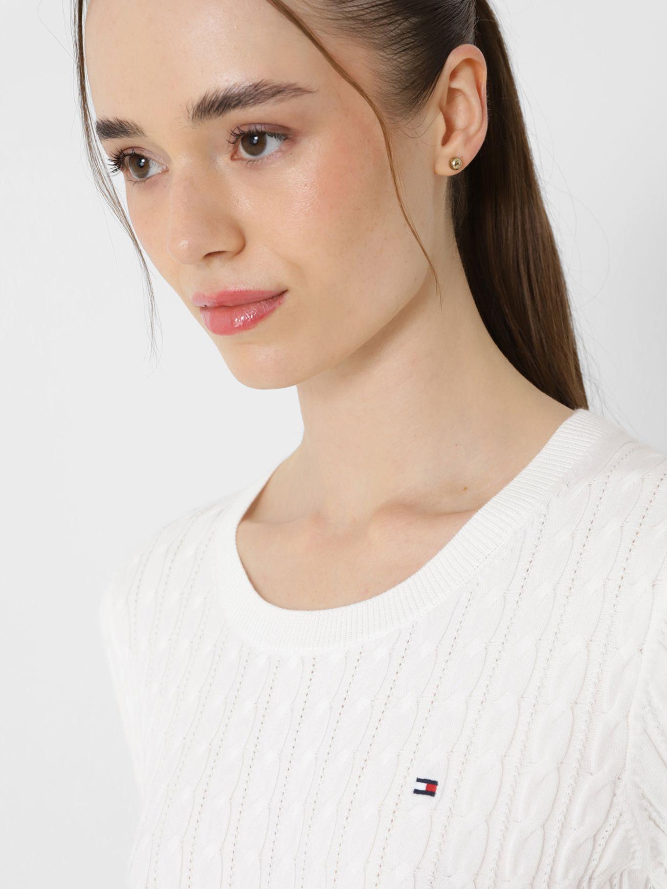 Sweater Classic Cable C-Neck Blanco Tommy Hilfiger-3