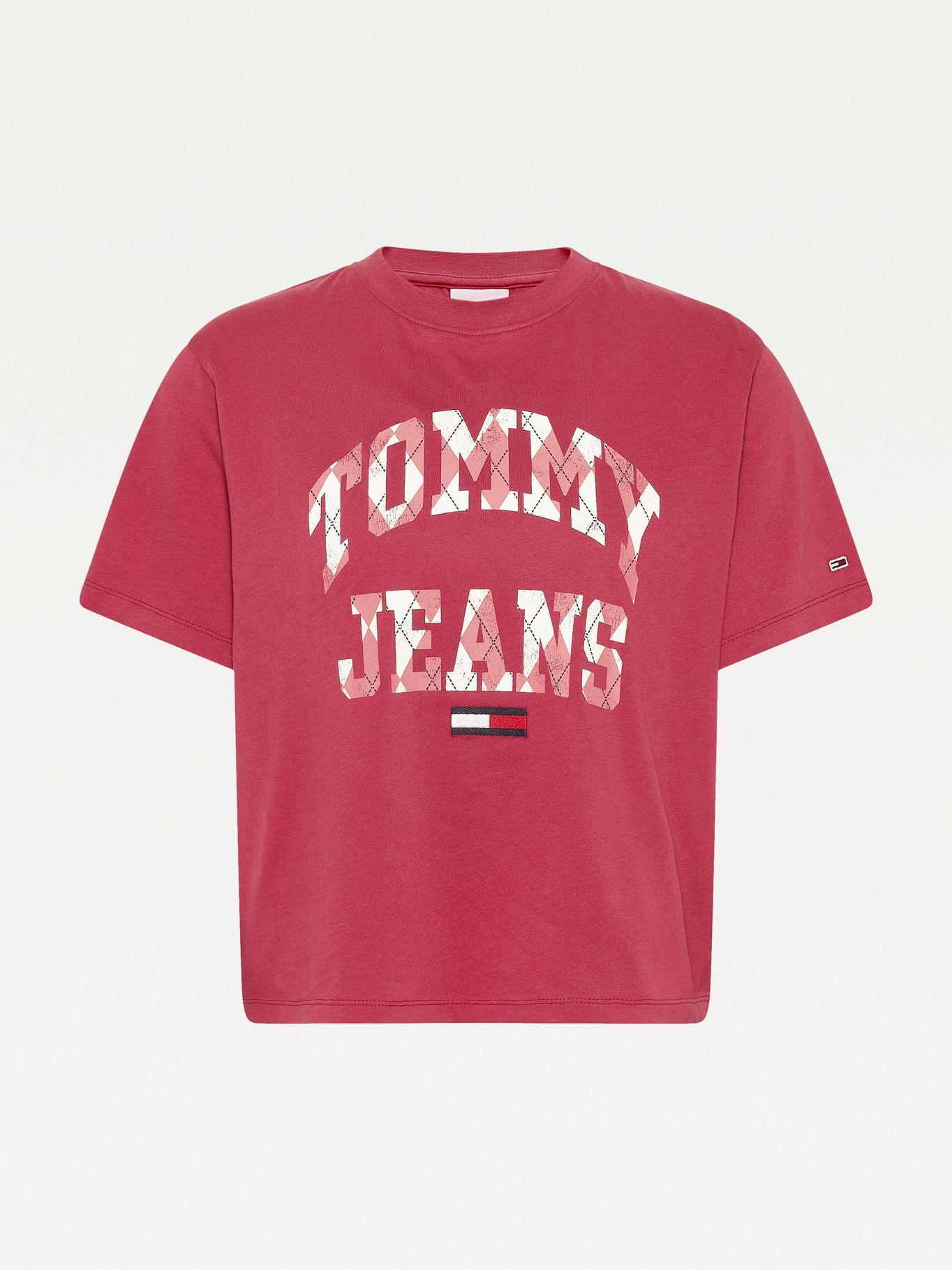 Polera Con Logo Argyle Rojo Tommy Jeans MY2-3