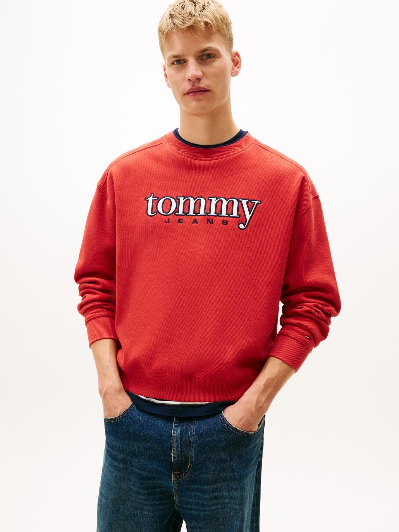 Polerón Con Logo De Los 90S Tommy Jeans Rojo-0