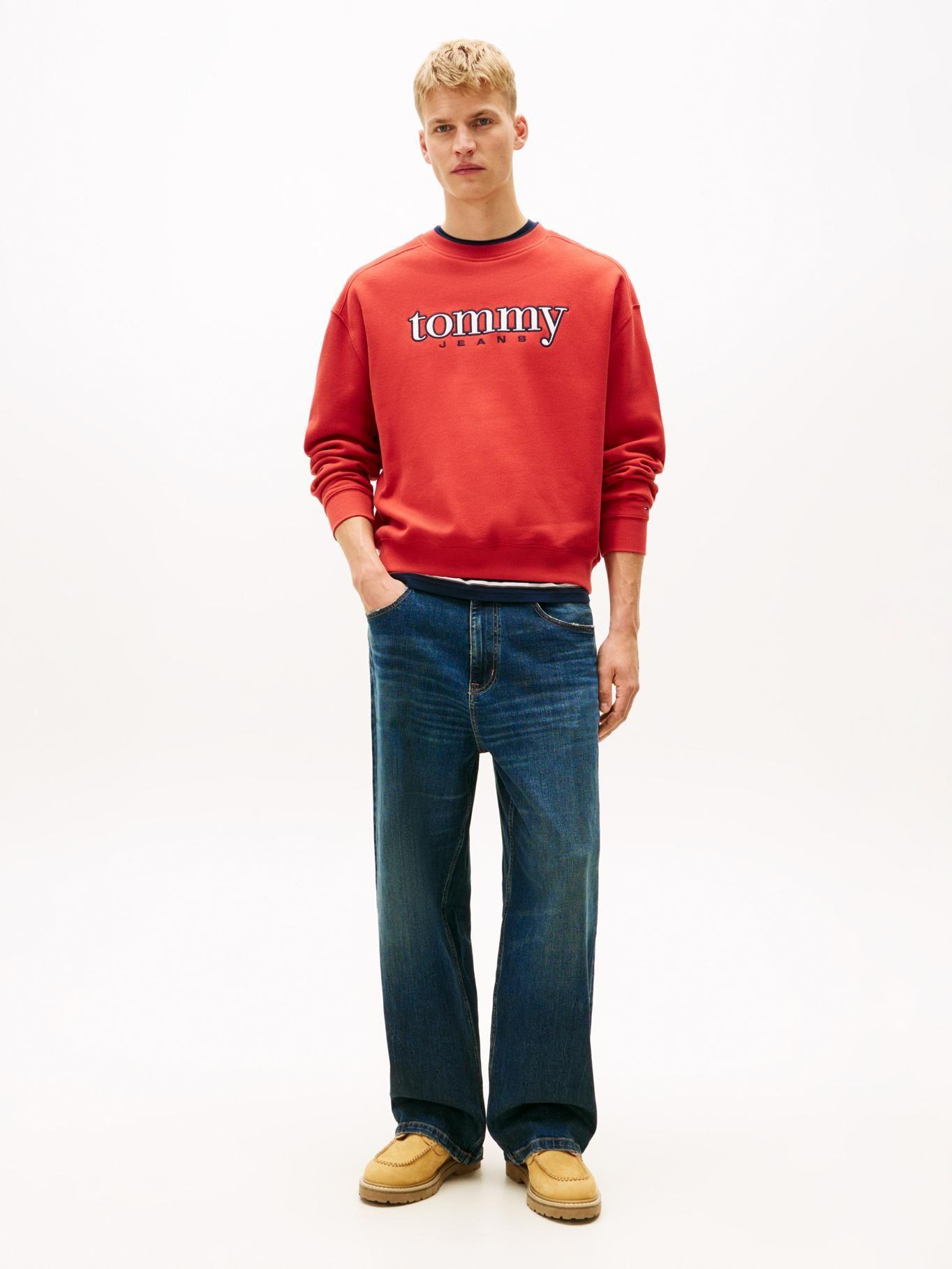 Polerón Con Logo De Los 90S Tommy Jeans Rojo-1