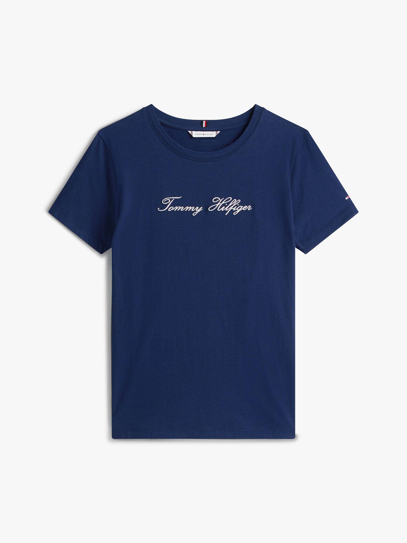 Polera Con Logo Lurex Script Azul C1G Tommy Hilfiger-4