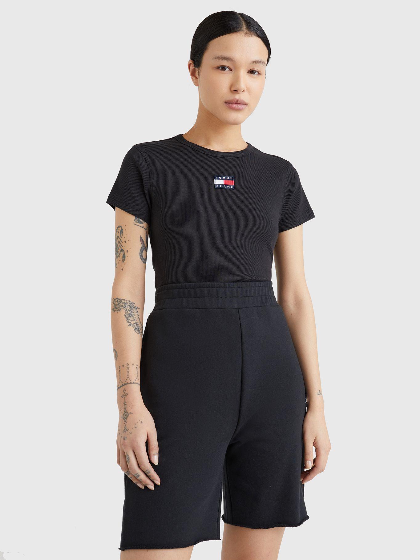 Polera Baby Cropped Con Parche Negro Tommy Hilfiger-3