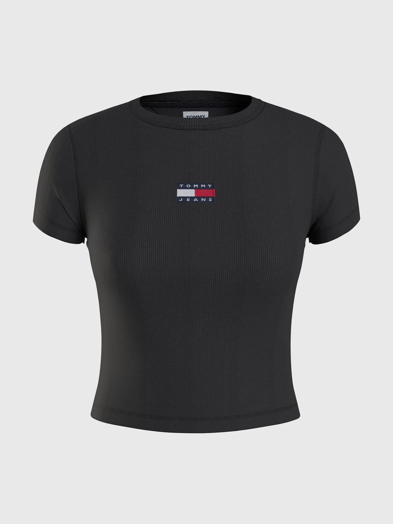 Polera Baby Cropped Con Parche Negro Tommy Hilfiger-4