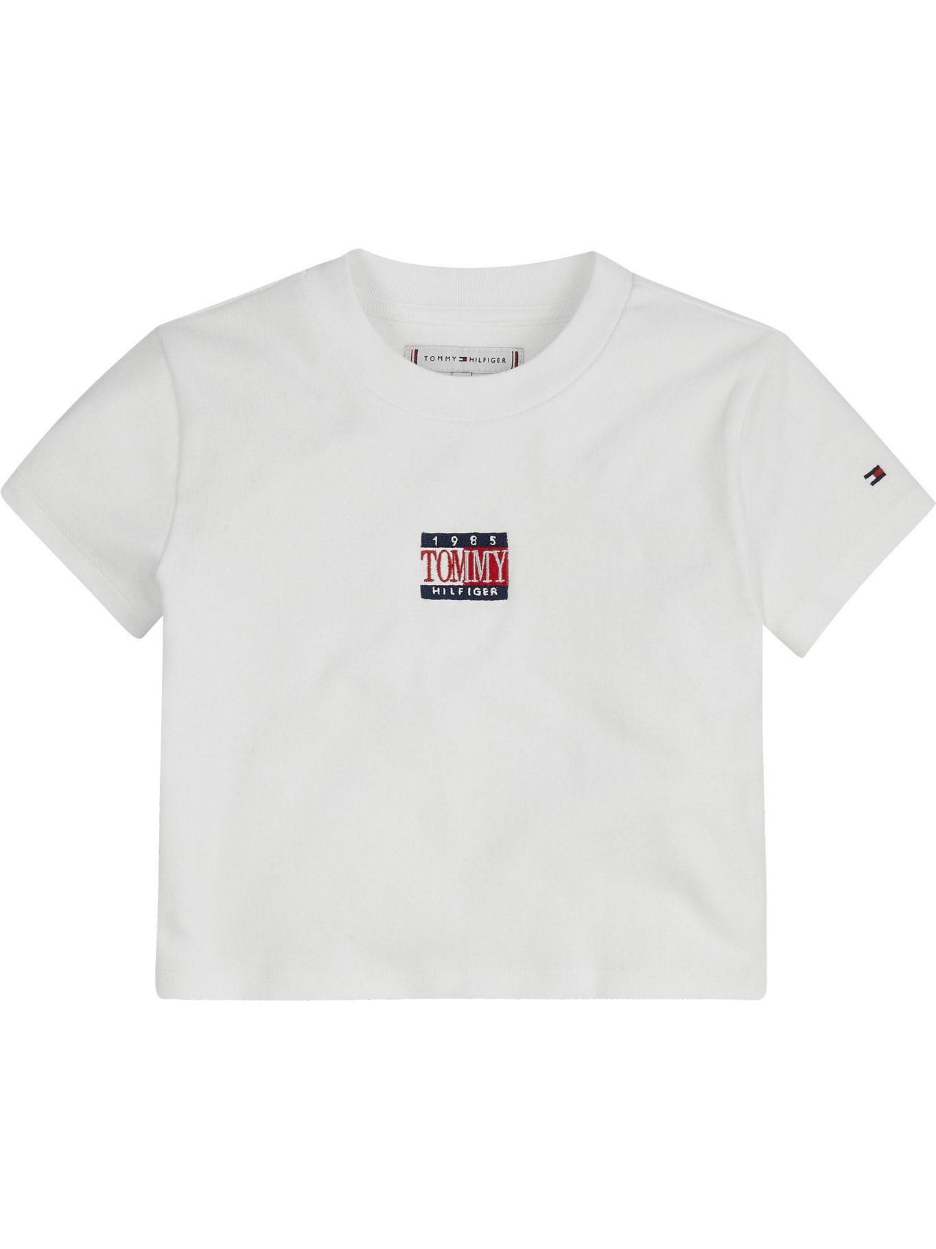 Polera Corte Cropped Blanco Tommy Hilfiger MY2-0