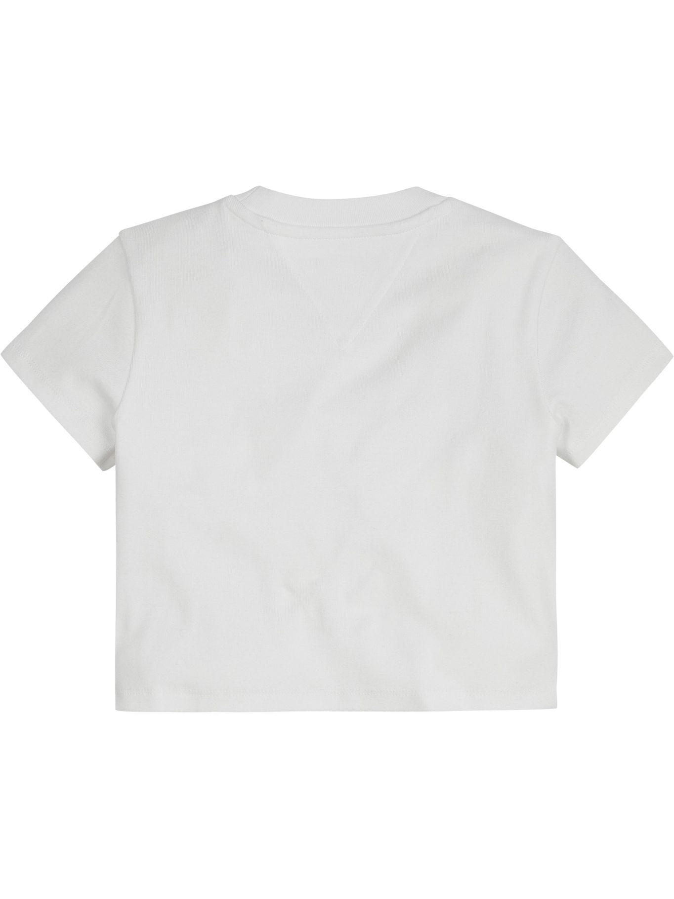 Polera Corte Cropped Blanco Tommy Hilfiger MY2-1