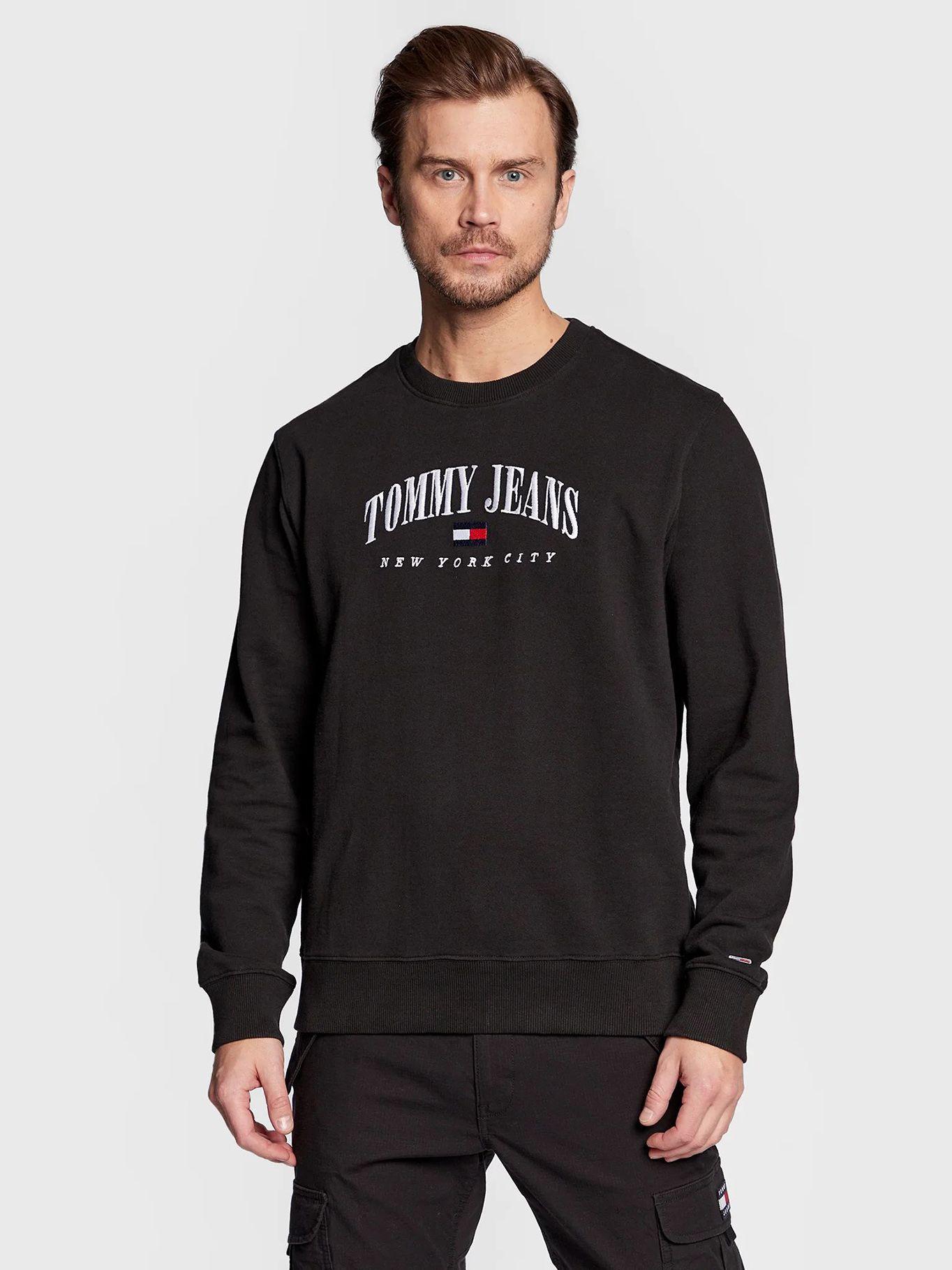 Polerón Logo Small Varsity Negro Tommy Jeans-0