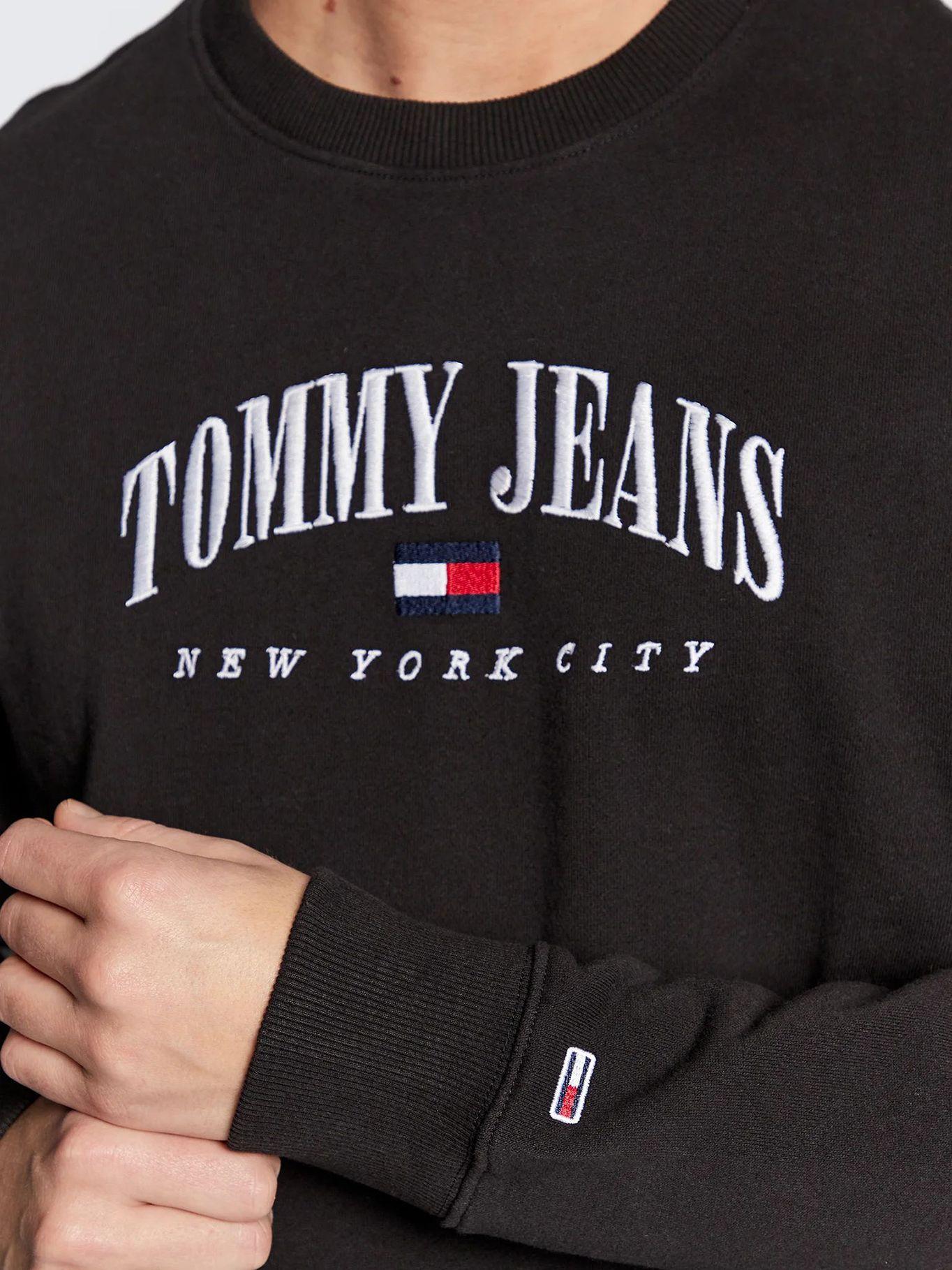 Polerón Logo Small Varsity Negro Tommy Jeans-3
