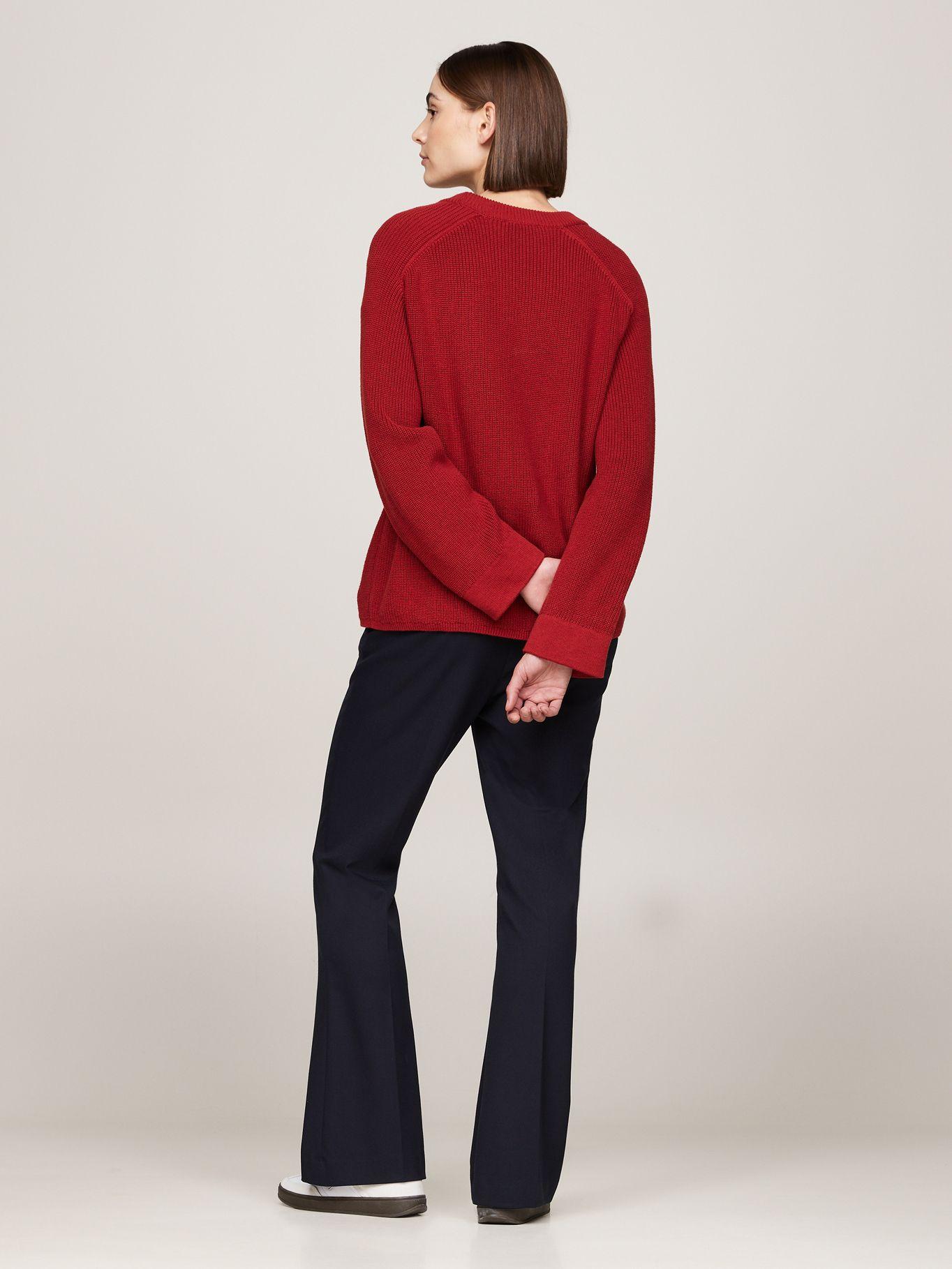 Sweater Relaxed De Manga Raglán Rojo Tommy Hilfiger-2