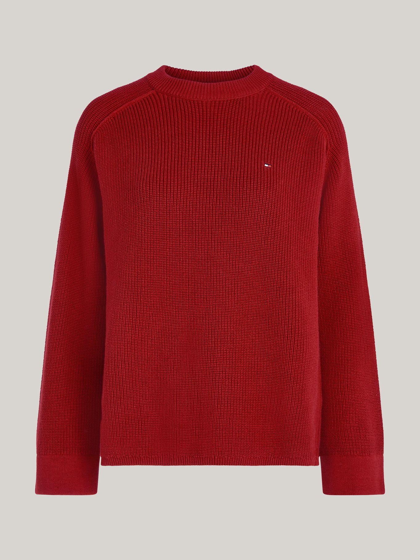 Sweater Relaxed De Manga Raglán Rojo Tommy Hilfiger-4