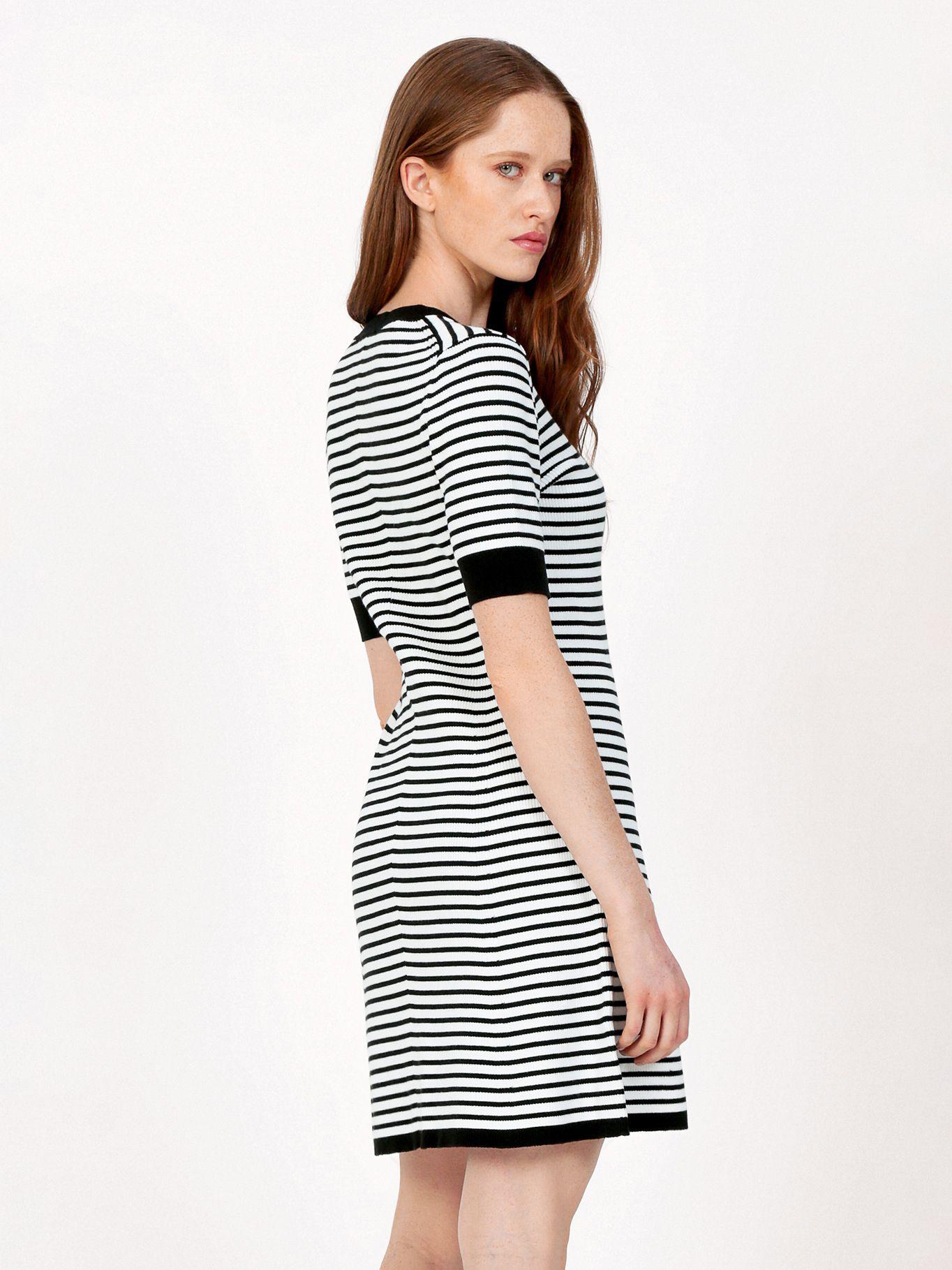 Vestido De Rayas Con Logo Negro Tommy Hilfiger-3