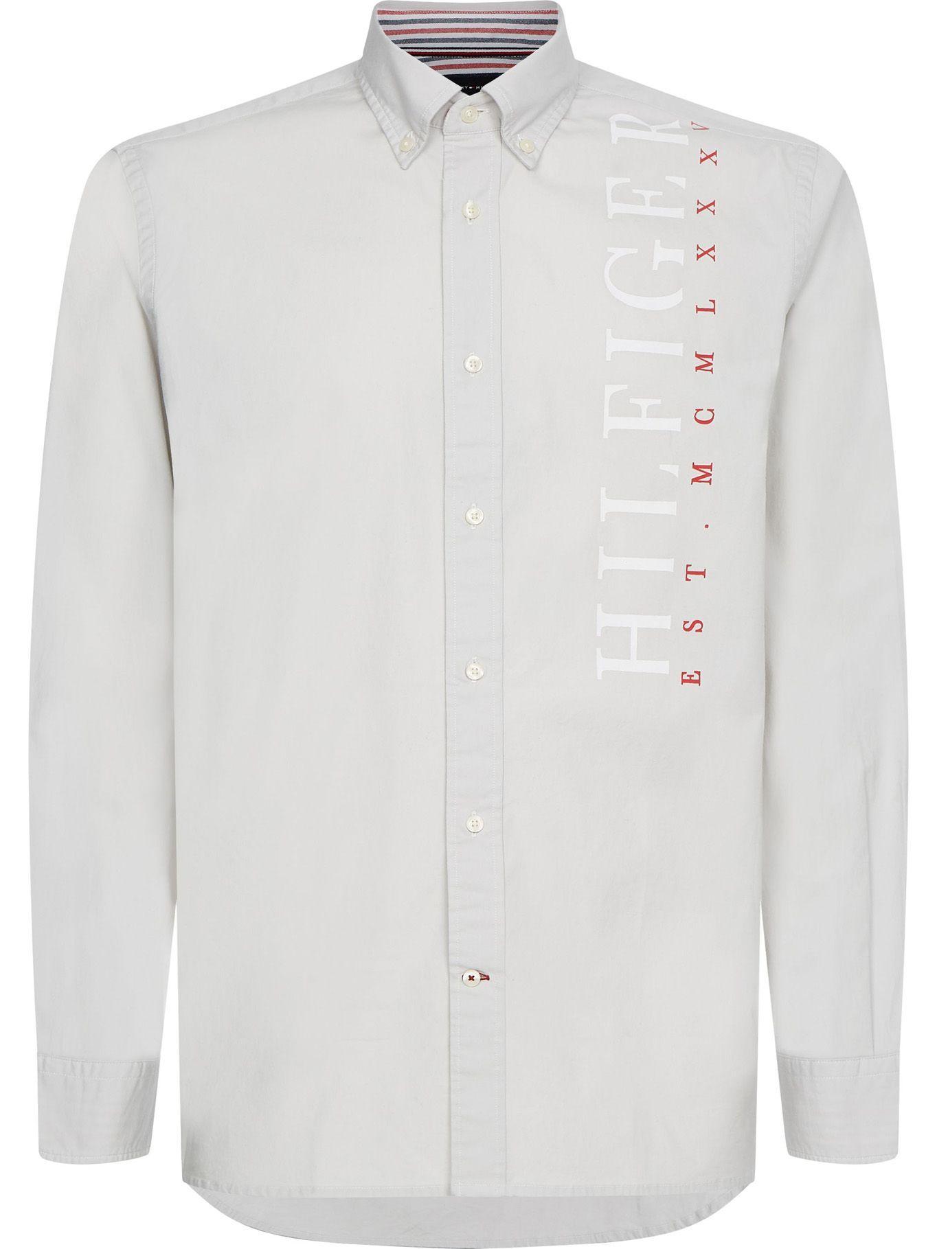 Camisa Flex Regular Crema Tommy Hilfiger A2-0