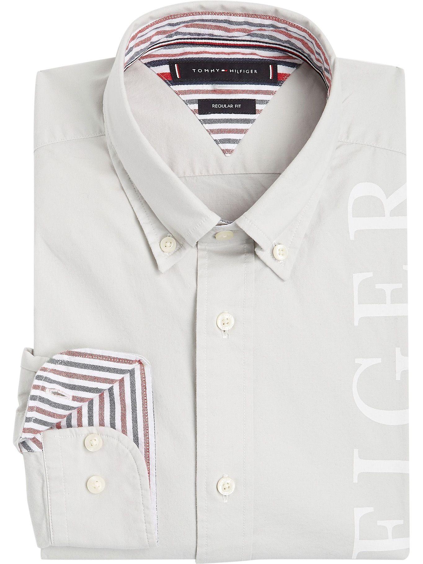 Camisa Flex Regular Crema Tommy Hilfiger A2-4