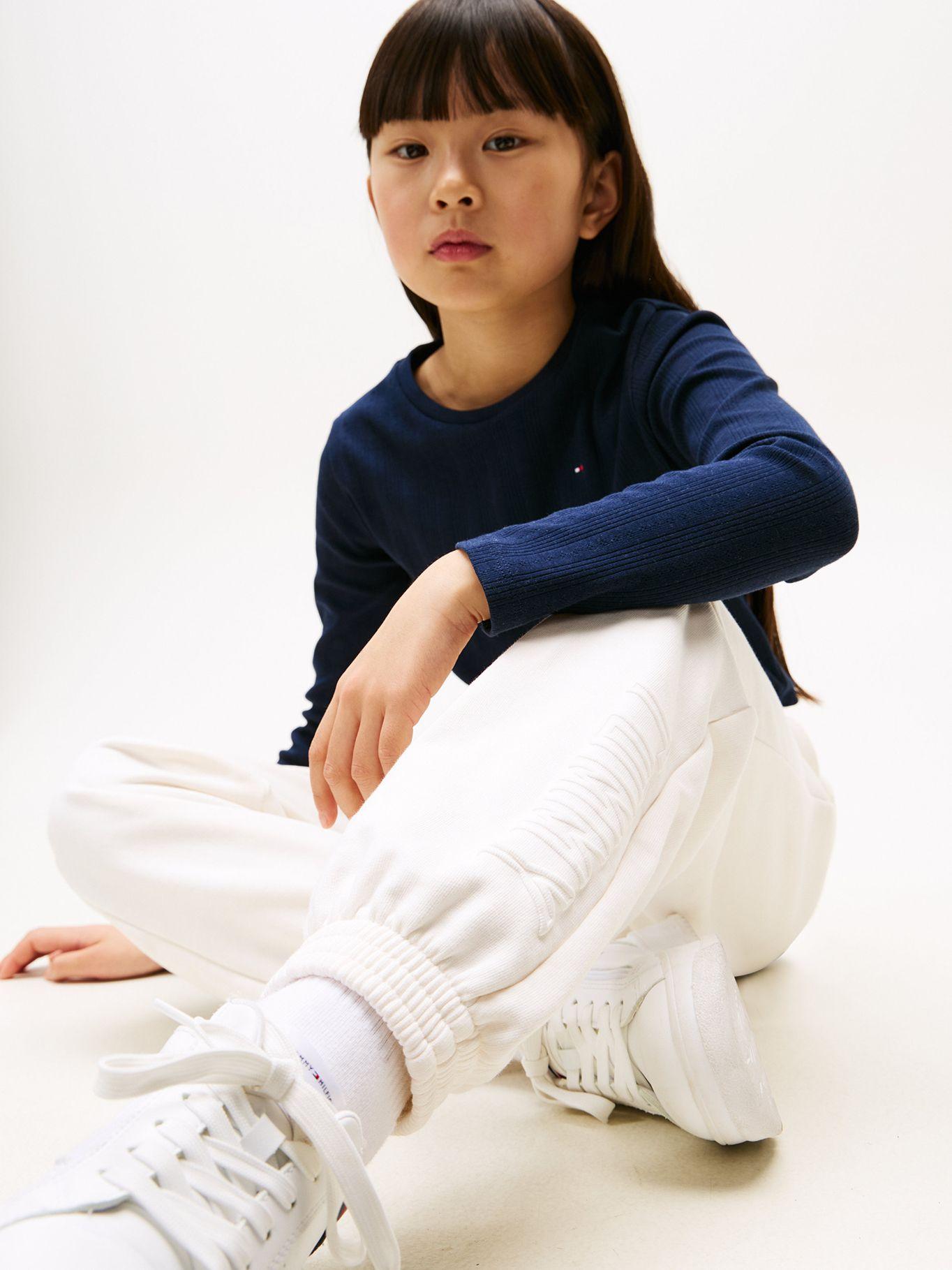 Joggers Con Logo Texturizado Blanco Tommy Hilfiger-3