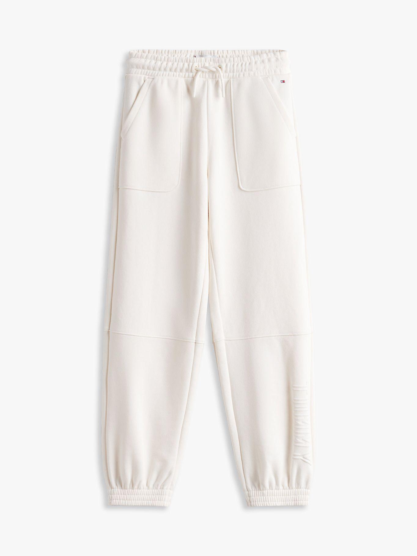 Joggers Con Logo Texturizado Blanco Tommy Hilfiger-4