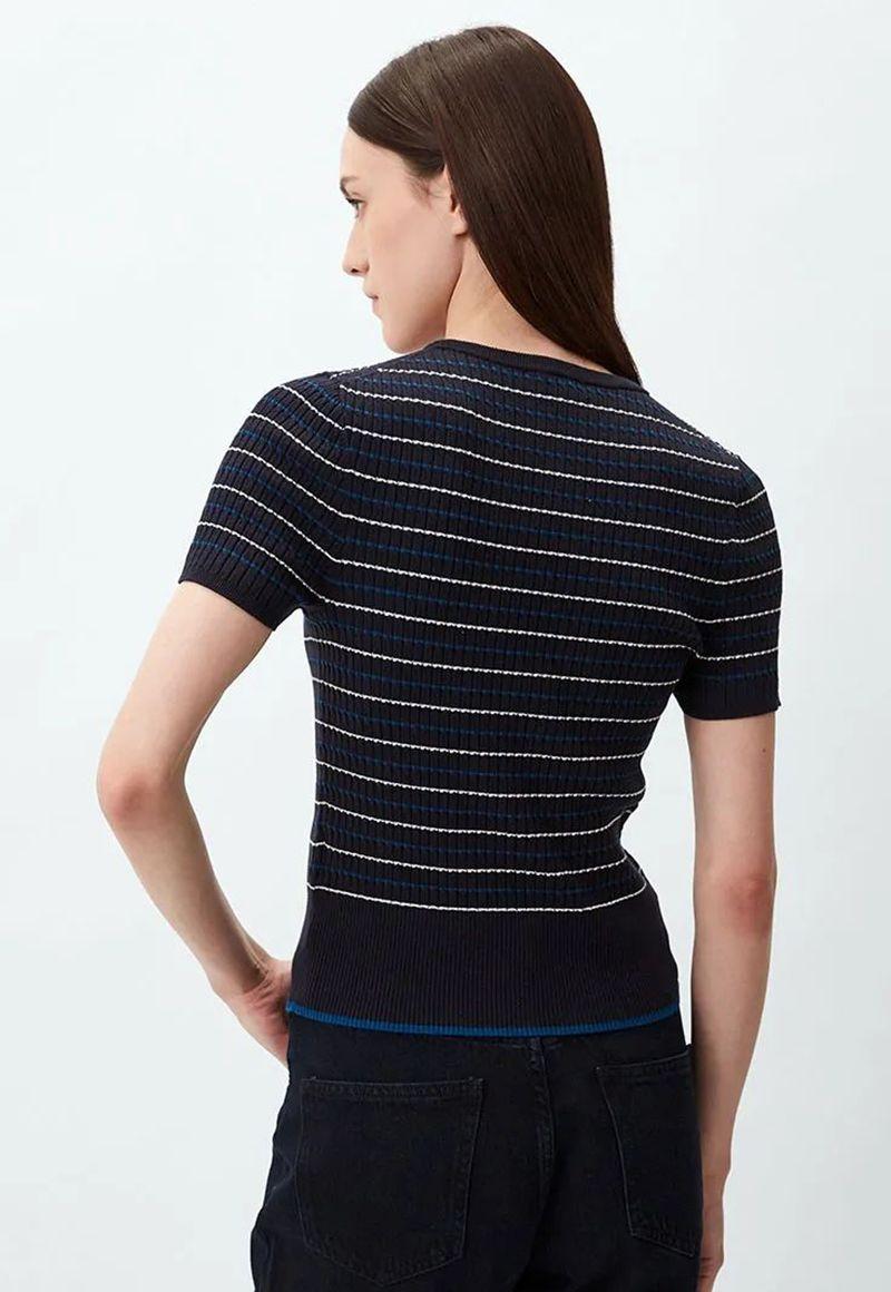 Sweater Diseño A Rayas Slim Fit Azul Tommy Hilfiger-1