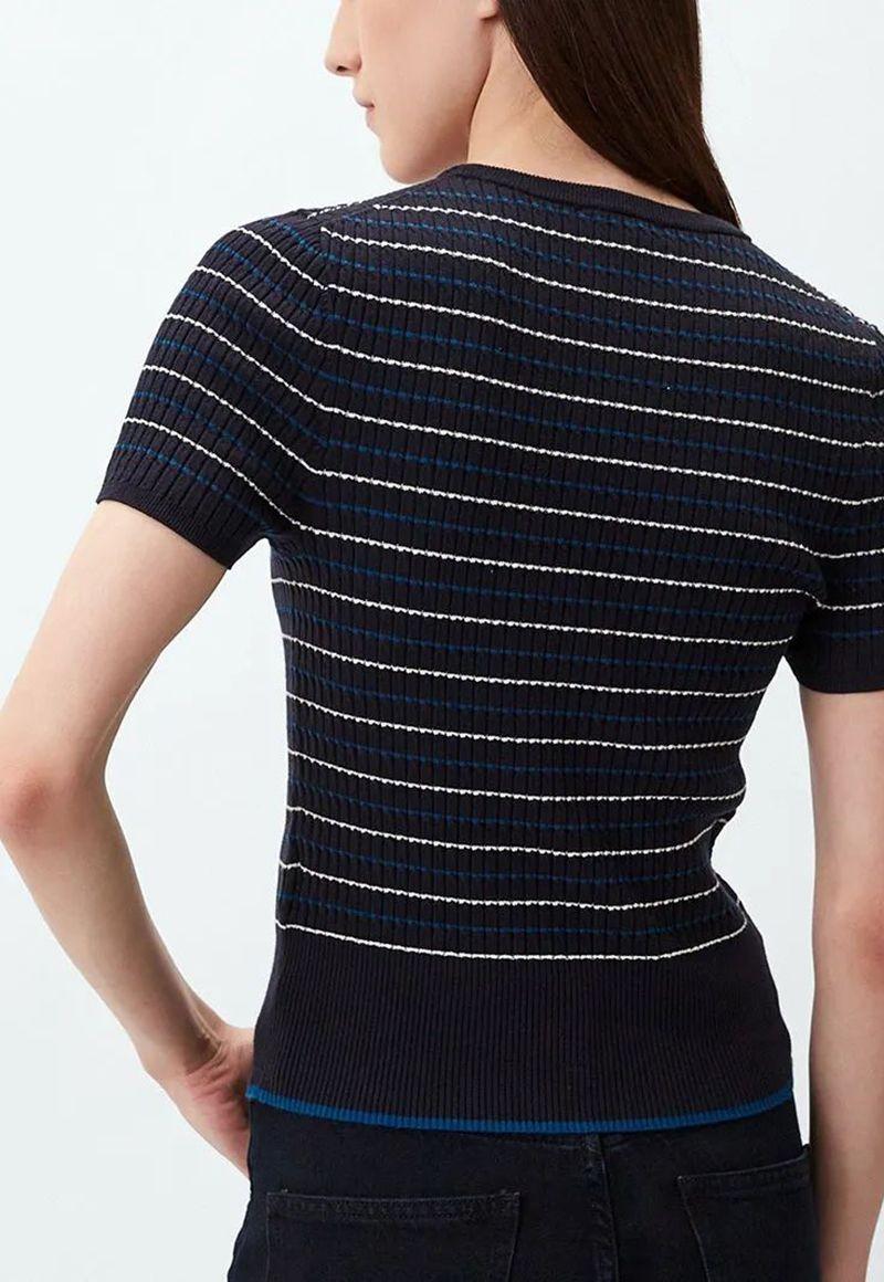 Sweater Diseño A Rayas Slim Fit Azul Tommy Hilfiger-3