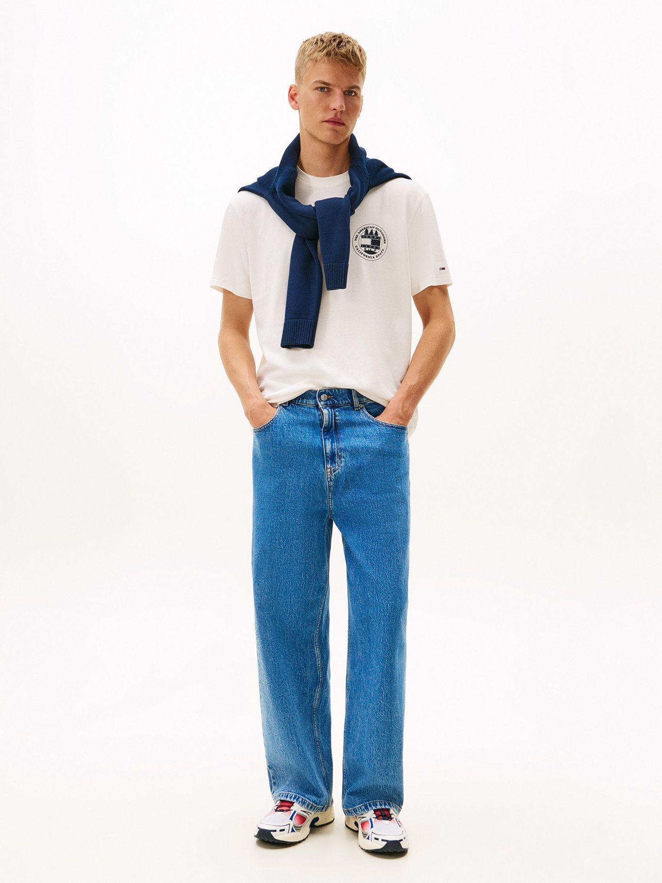 Polera Con Logo Relaxed Fit Tommy Jeans Blanco-1