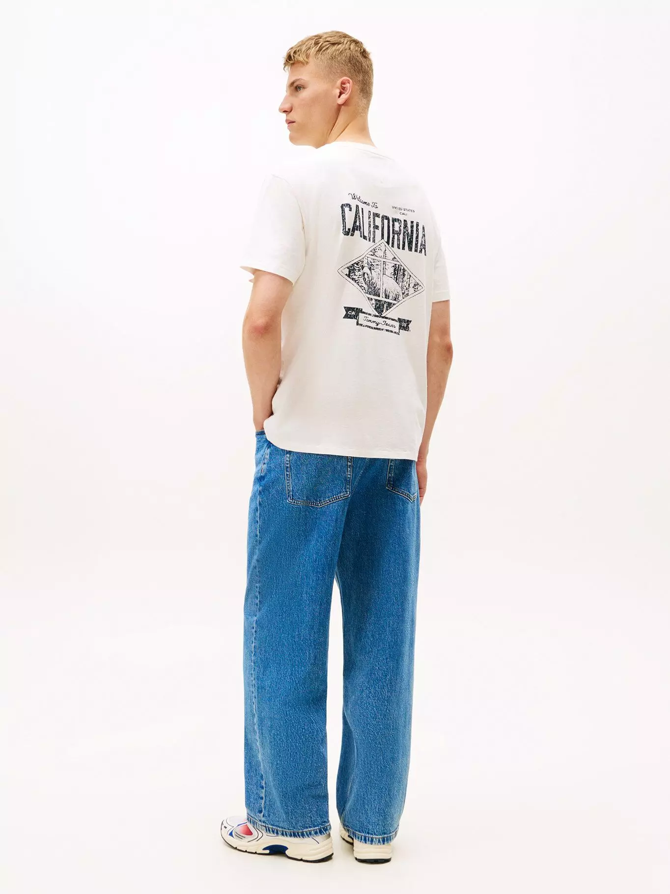 Polera Con Logo Relaxed Fit Tommy Jeans Blanco-2