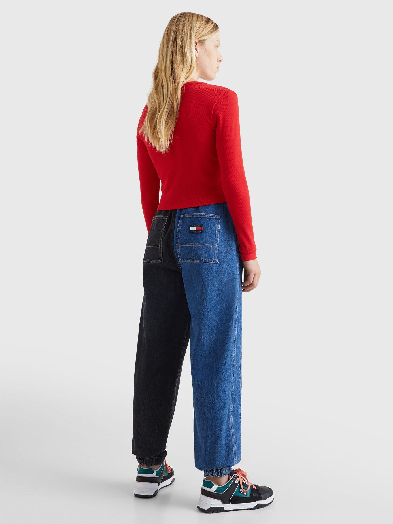Polera Crop Essential Acanalada Rojo Tommy Jeans-2
