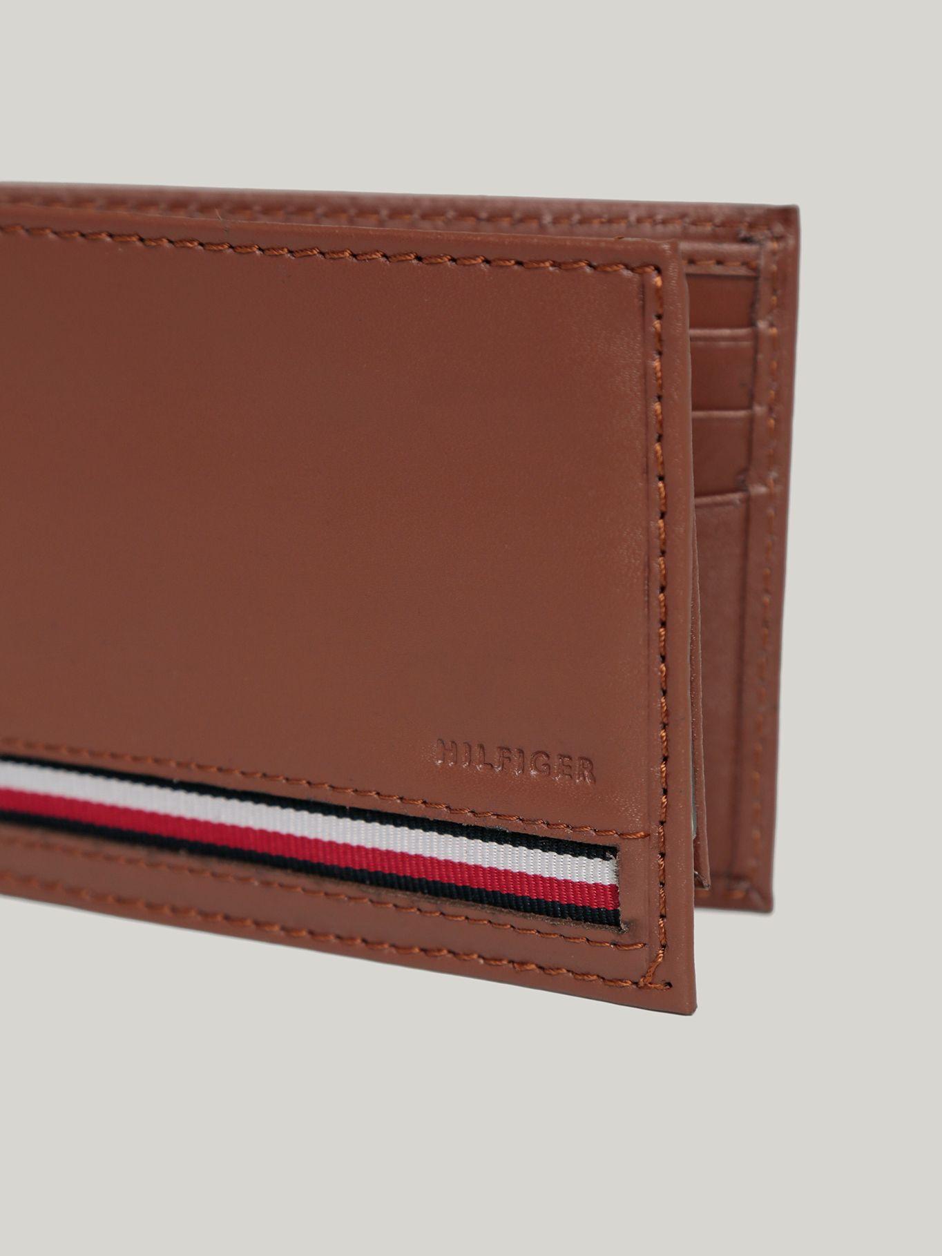 Billetera Solid De Cuero Café Tommy Hilfiger-2