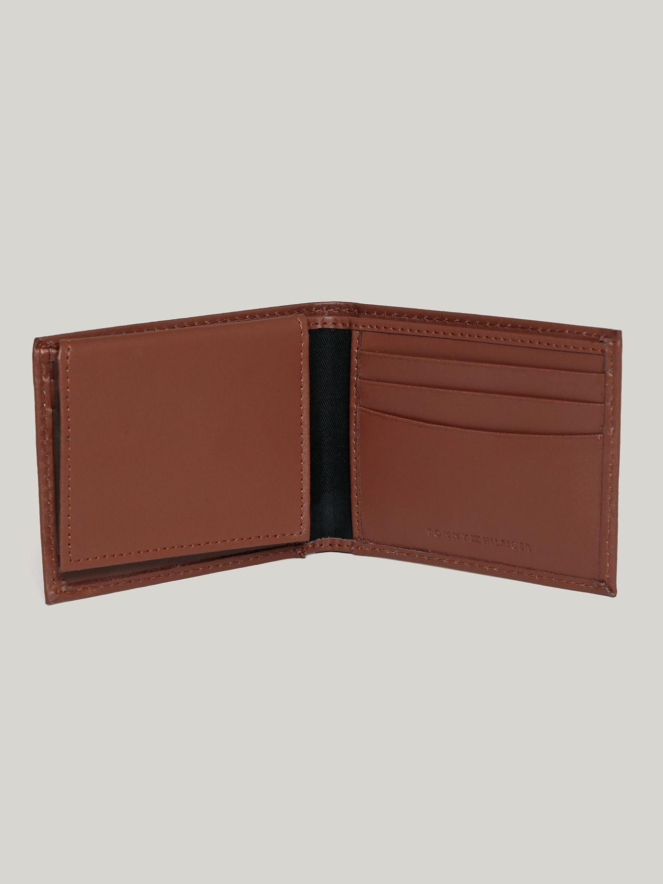 Billetera Solid De Cuero Café Tommy Hilfiger-3