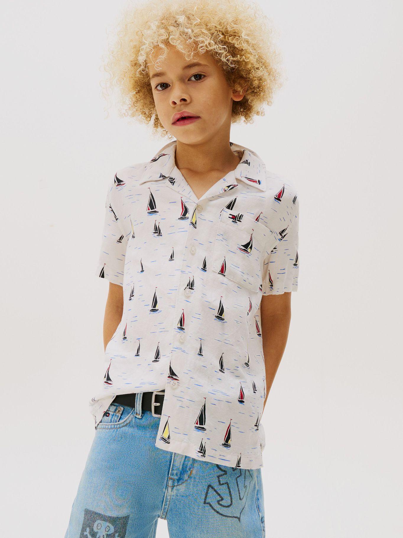 Camisa De Manga Corta Estampada Blanco Tommy Hilfiger-0
