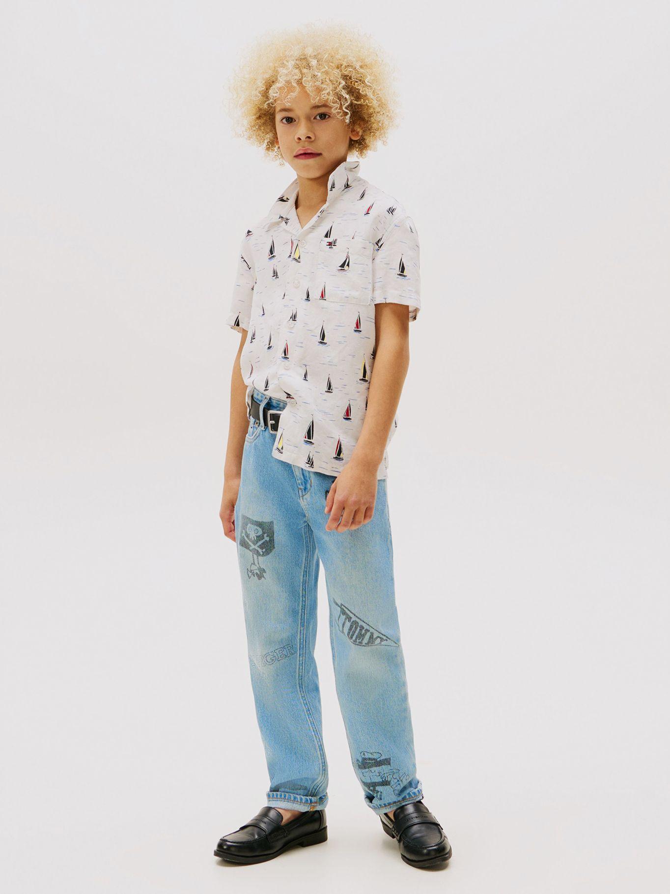 Camisa De Manga Corta Estampada Blanco Tommy Hilfiger-1