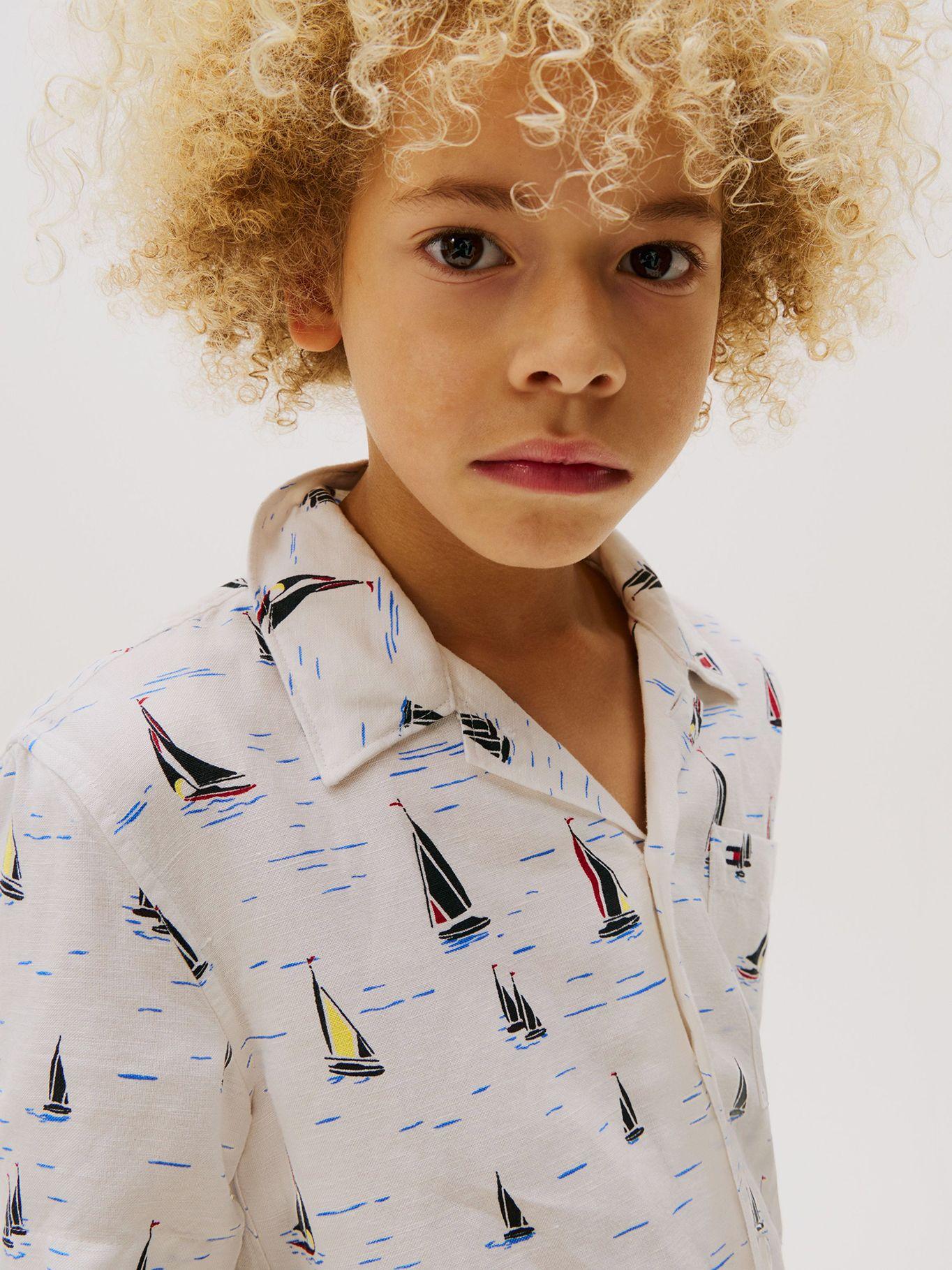 Camisa De Manga Corta Estampada Blanco Tommy Hilfiger-3