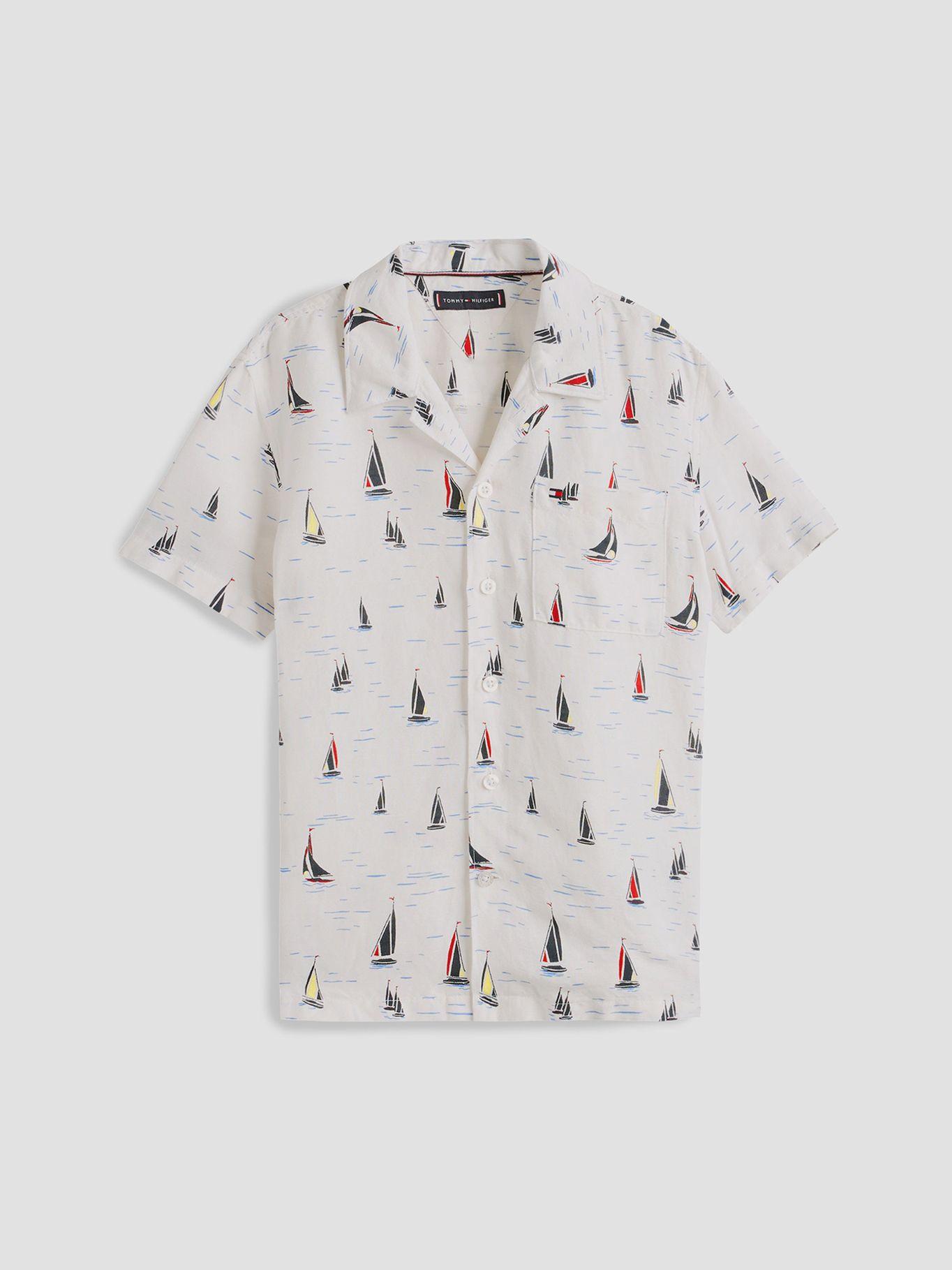Camisa De Manga Corta Estampada Blanco Tommy Hilfiger-4