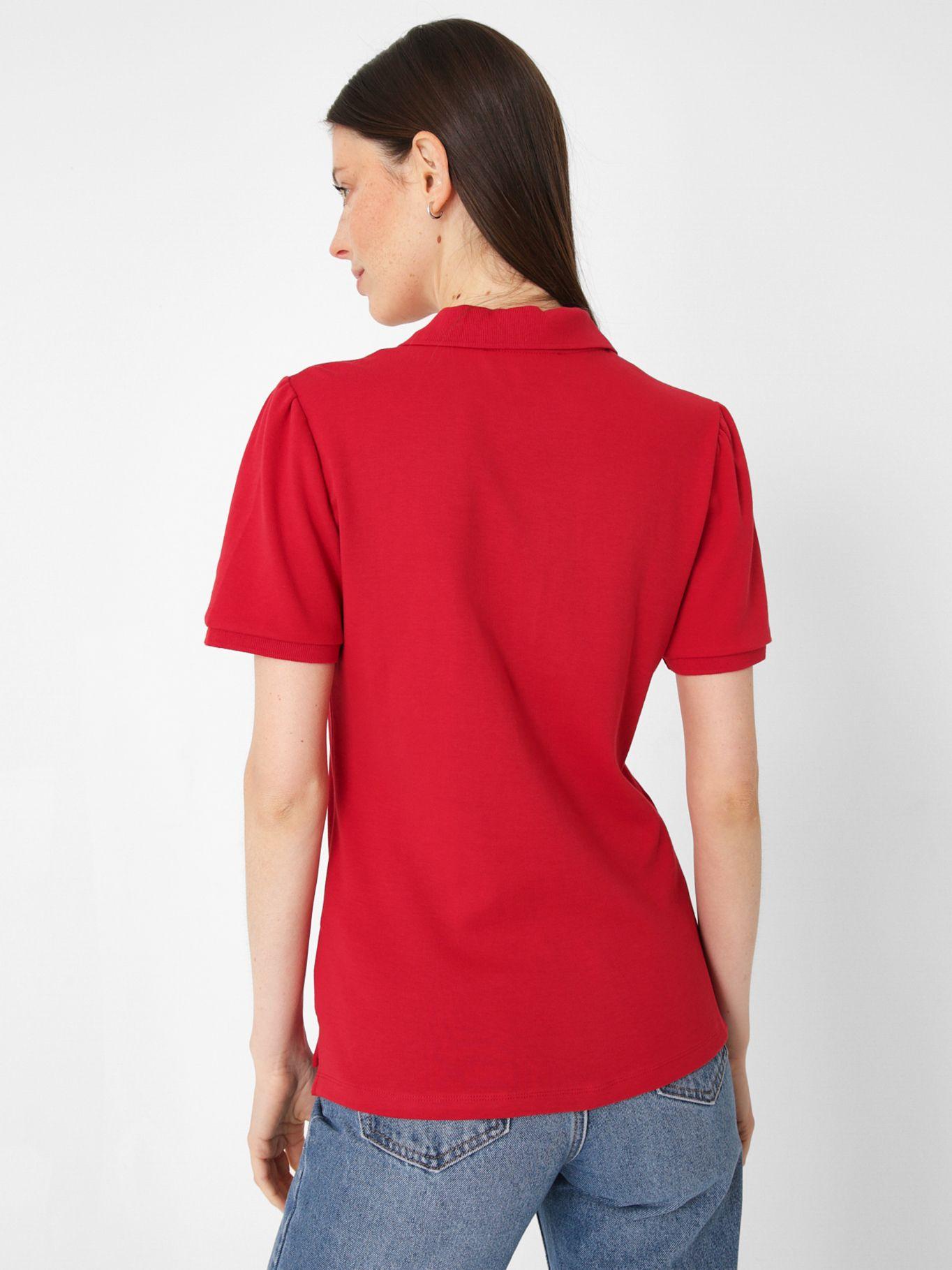 Polo Solid Con Cierre Rojo Tommy Hilfiger-1